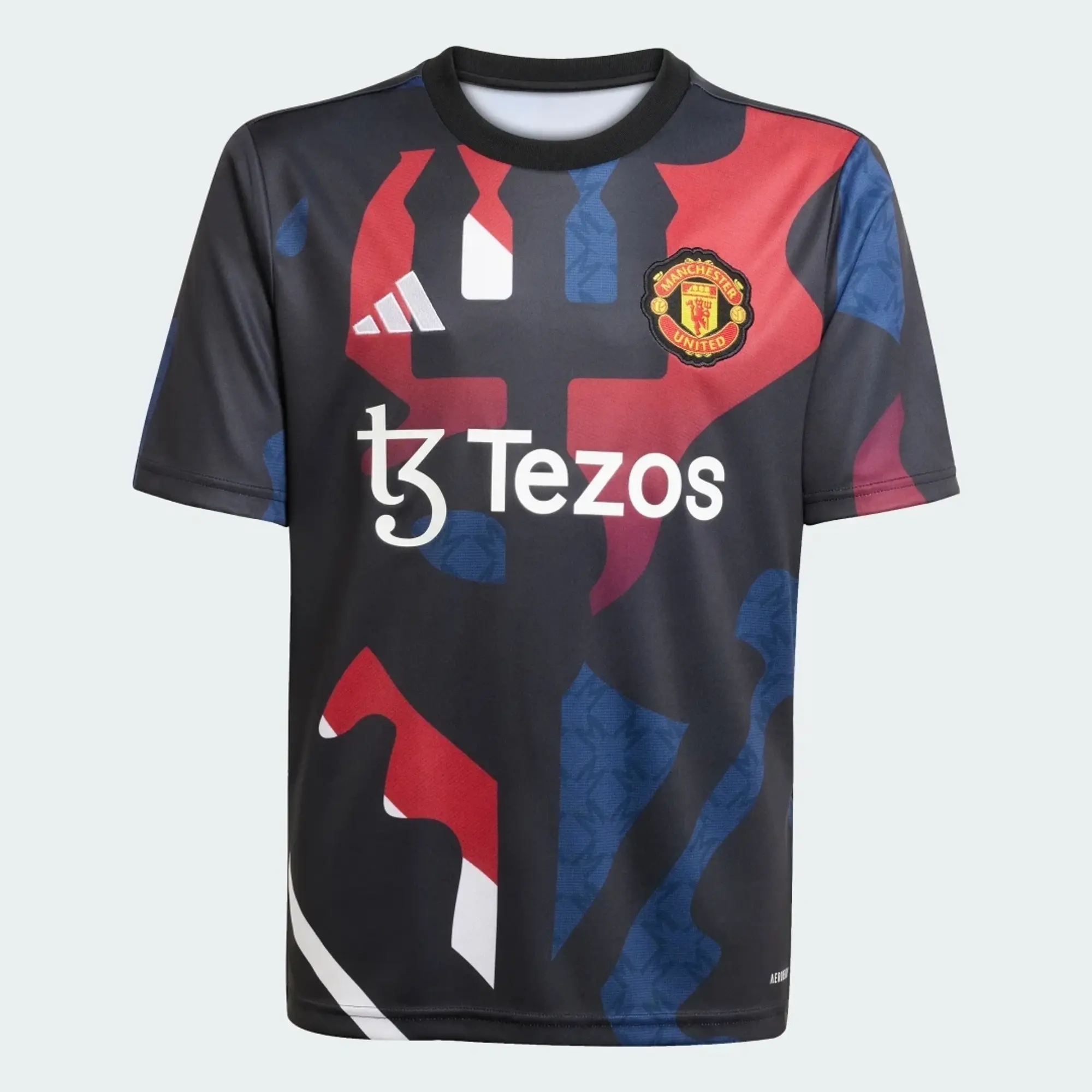 adidas Manchester United Training T-Shirt Pre Match - Black/Mufc Red/Off White Kids - ['Black']