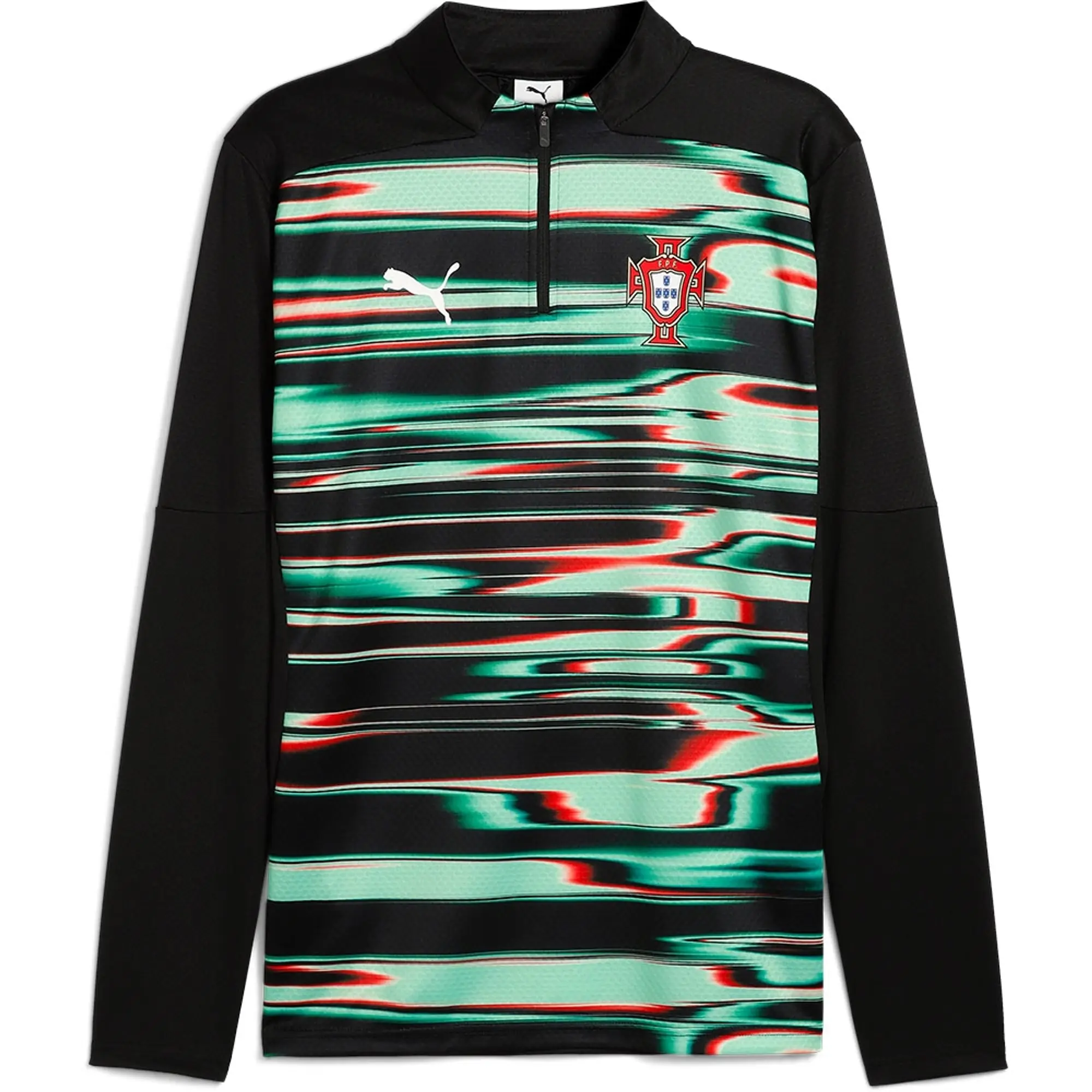 PUMA Portugal Pre-Match Quarter-Zip Top Shirt Men, Black/White