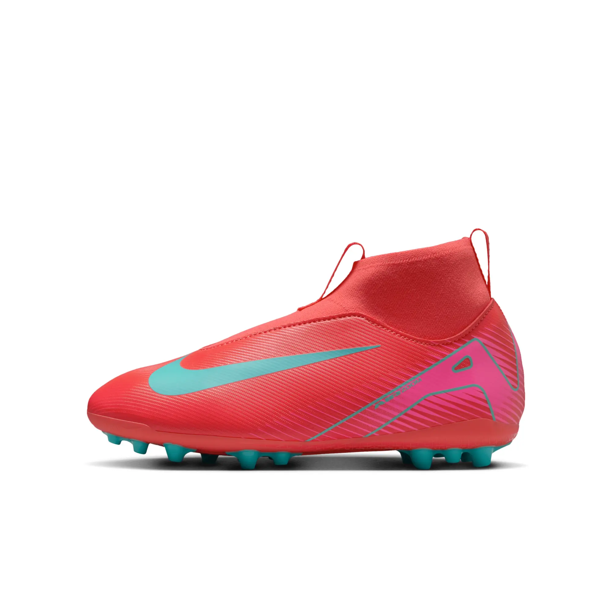 Nike Jr. Mercurial Superfly 10 Academy Younger/Older Kids' AG High-Top Football Boot - Red