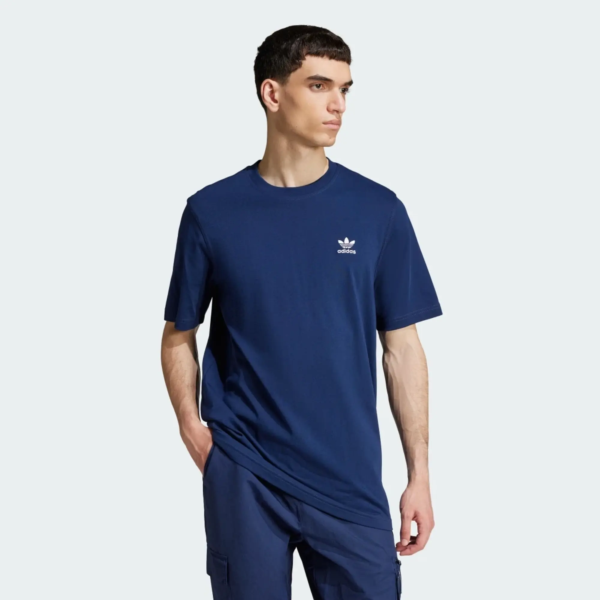 Adidas Originals Trefoil Essentials T-Shirt In Navy