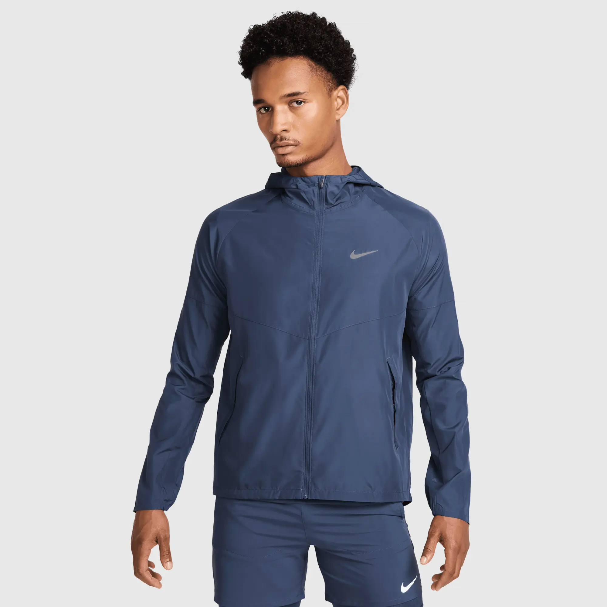 Nike Miler Men's Repel Running Jacket - Blue - Polyester