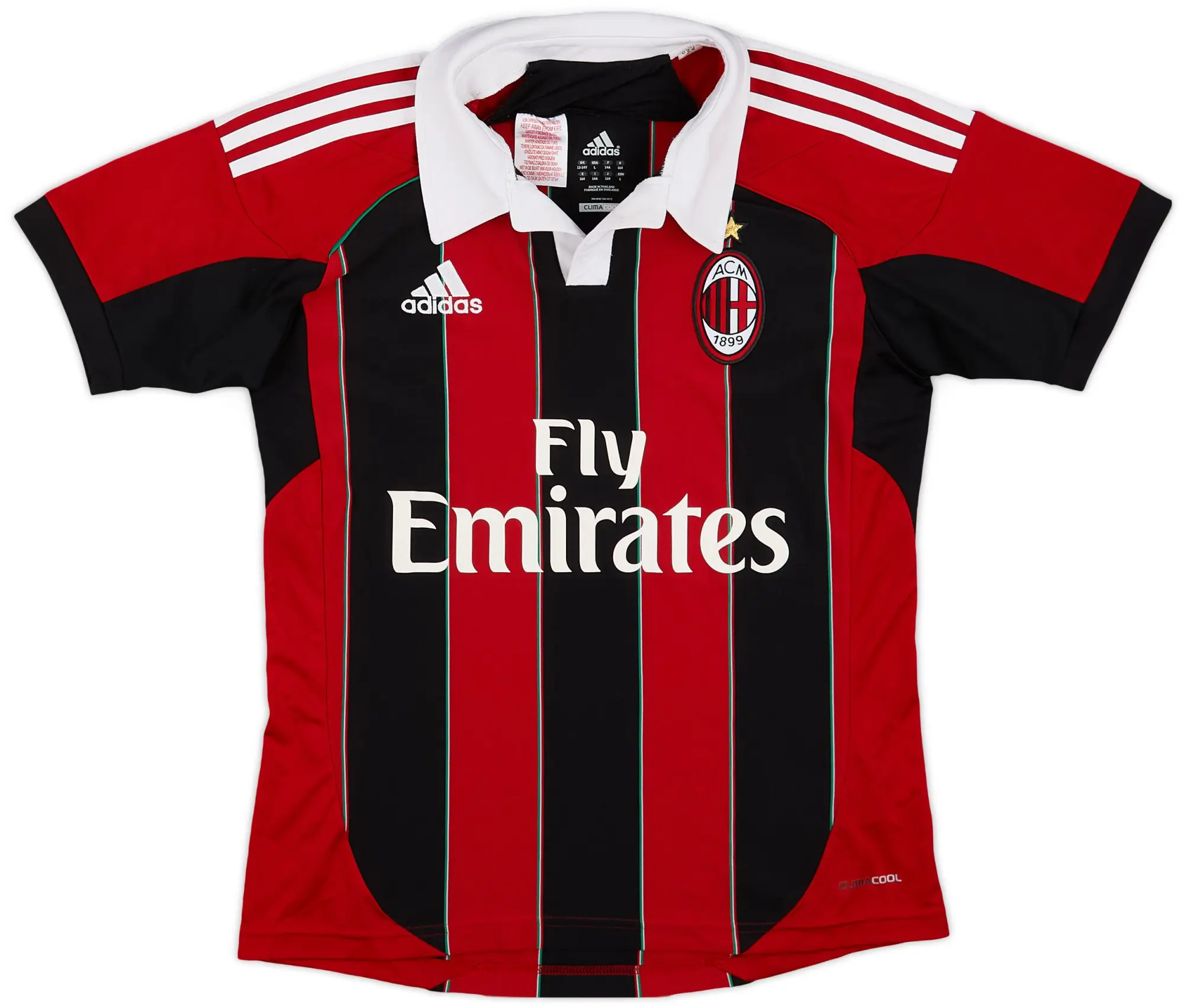 adidas 2012-13 AC Milan Home Shirt - 7/10 - (L.Boys)