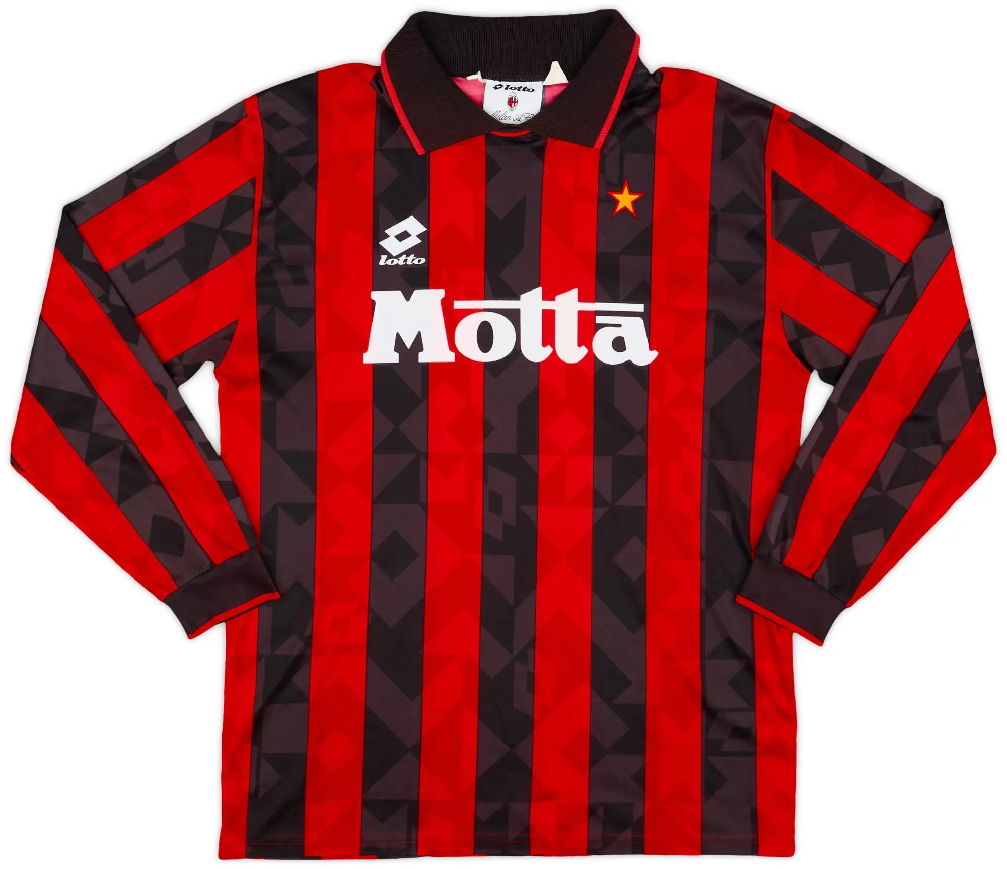 Lotto 1993-94 AC Milan Home L/S Shirt - 9/10 - (L)