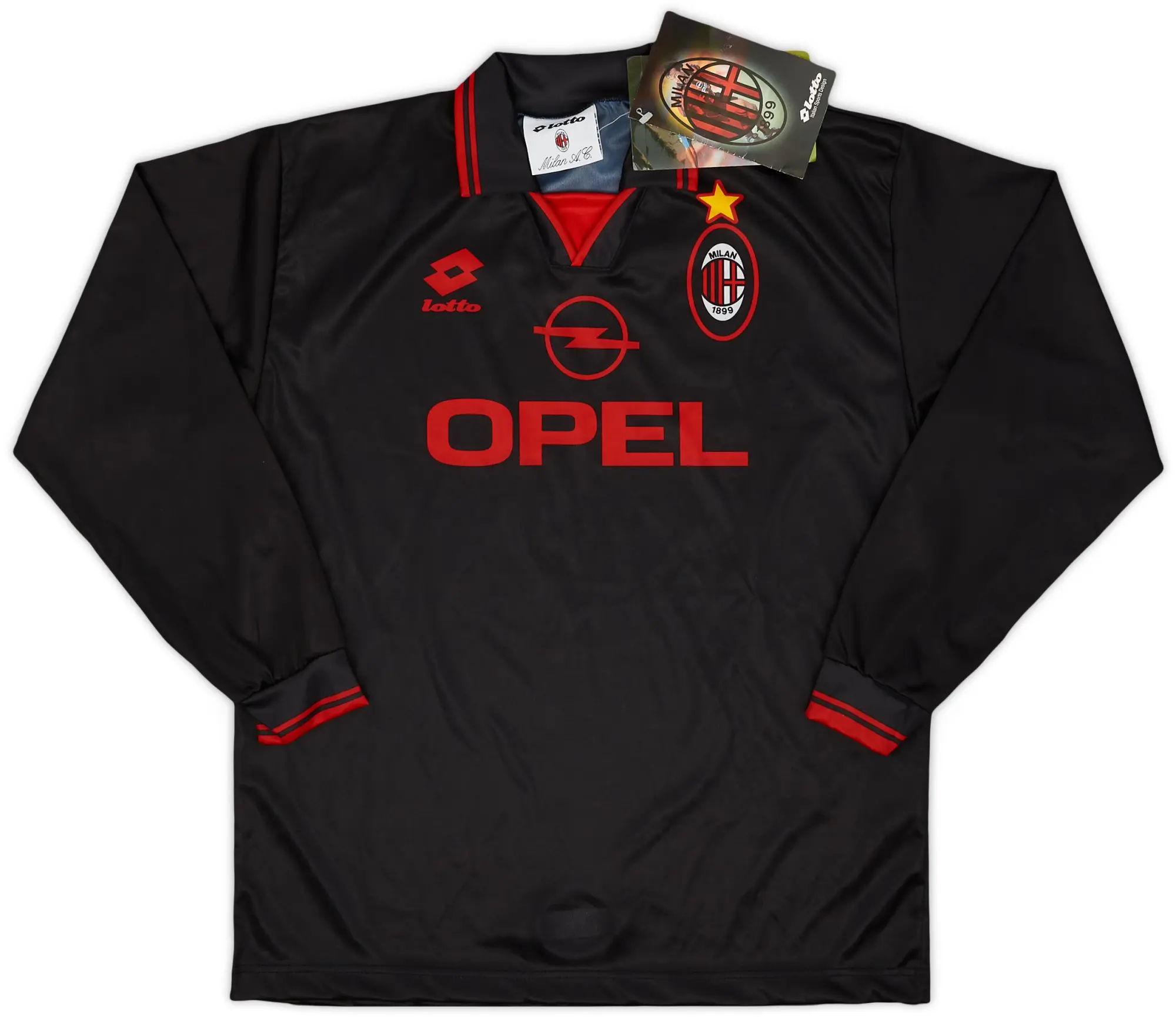 Lotto 1996-97 AC Milan Basic Third L/S Shirt (XL.Boys)