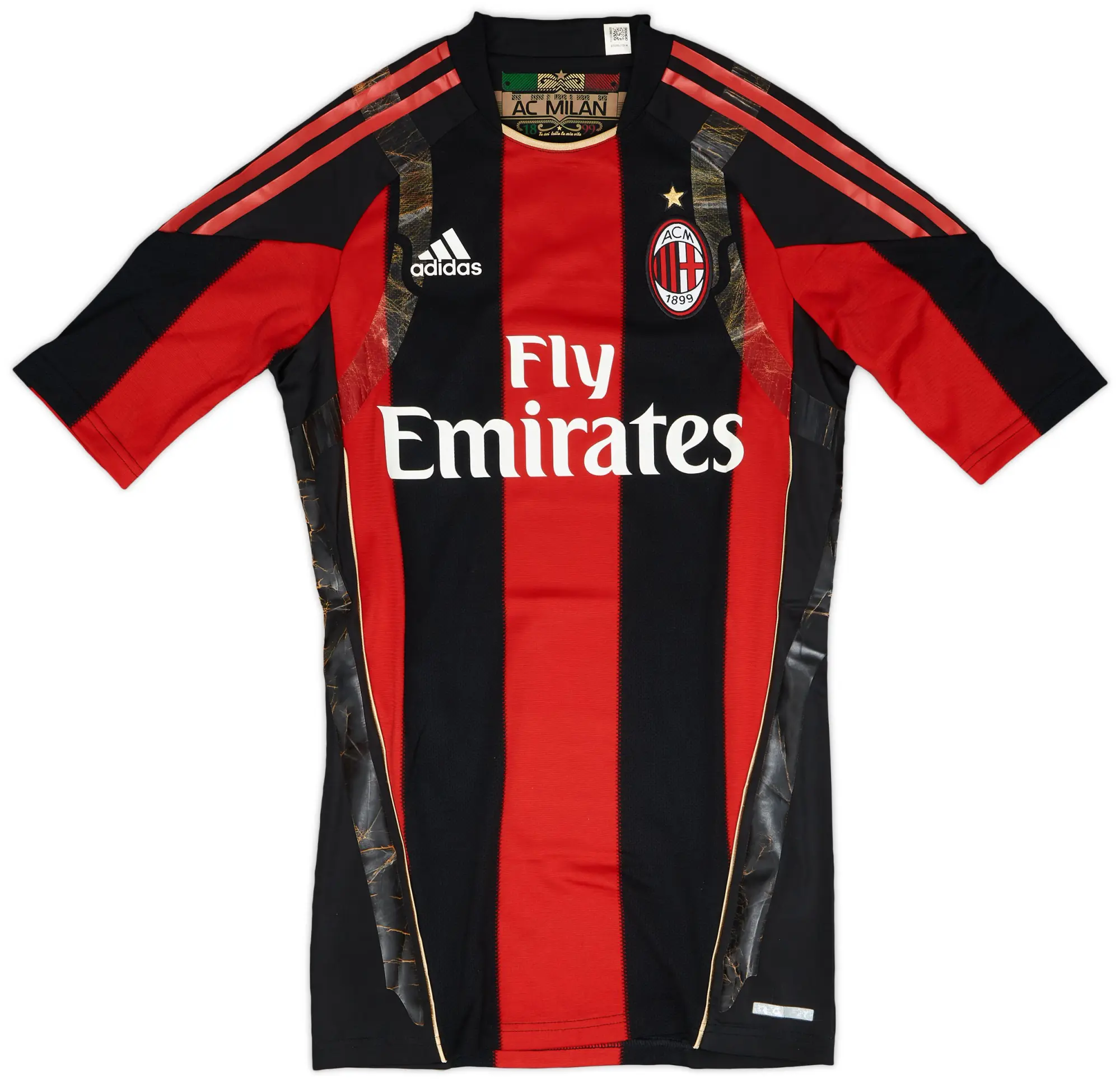 adidas 2010-11 AC Milan Player Issue Home Shirt - 5/10 - (S)