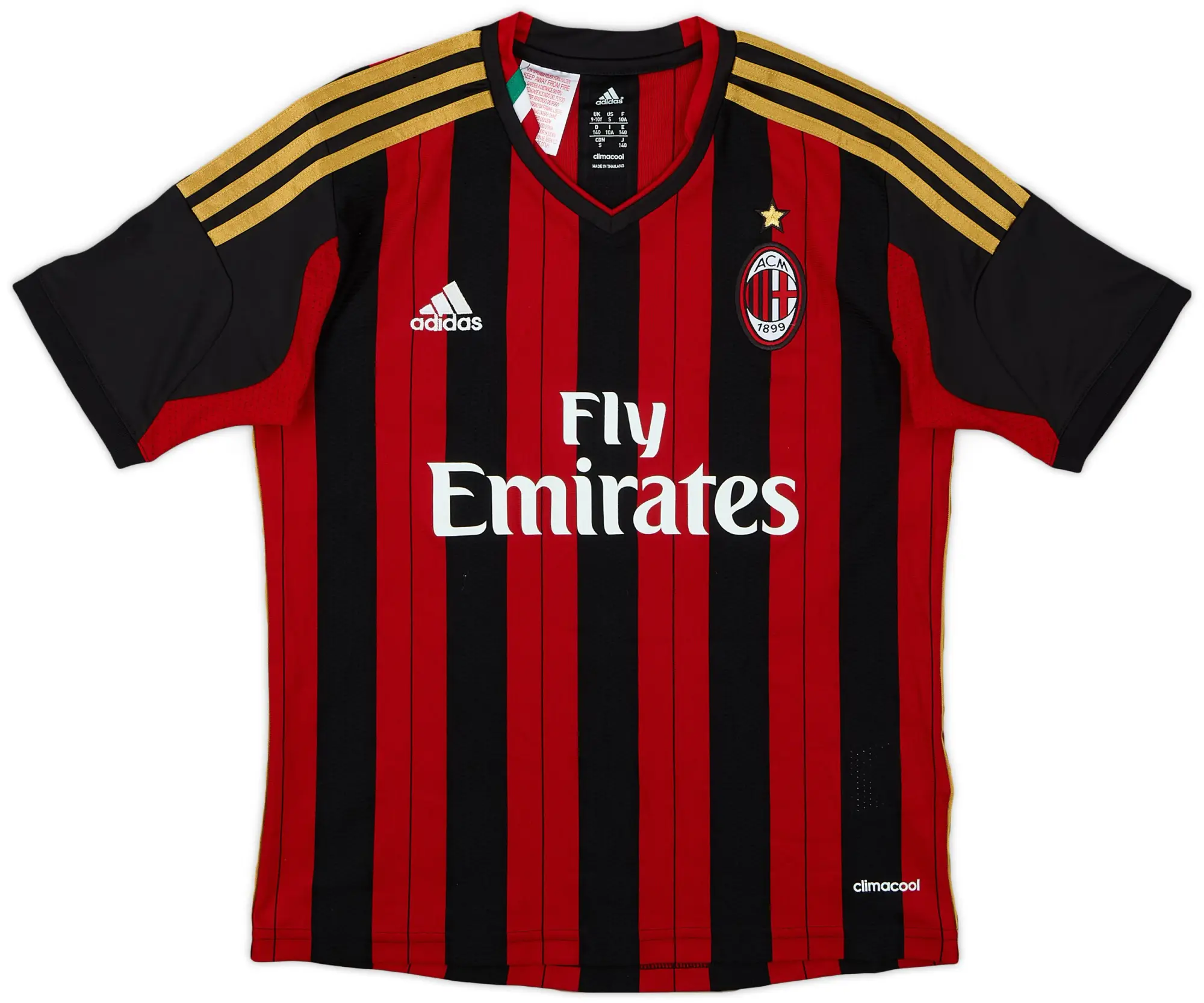 adidas 2013-14 AC Milan Home Shirt - 8/10 - (S.Boys)