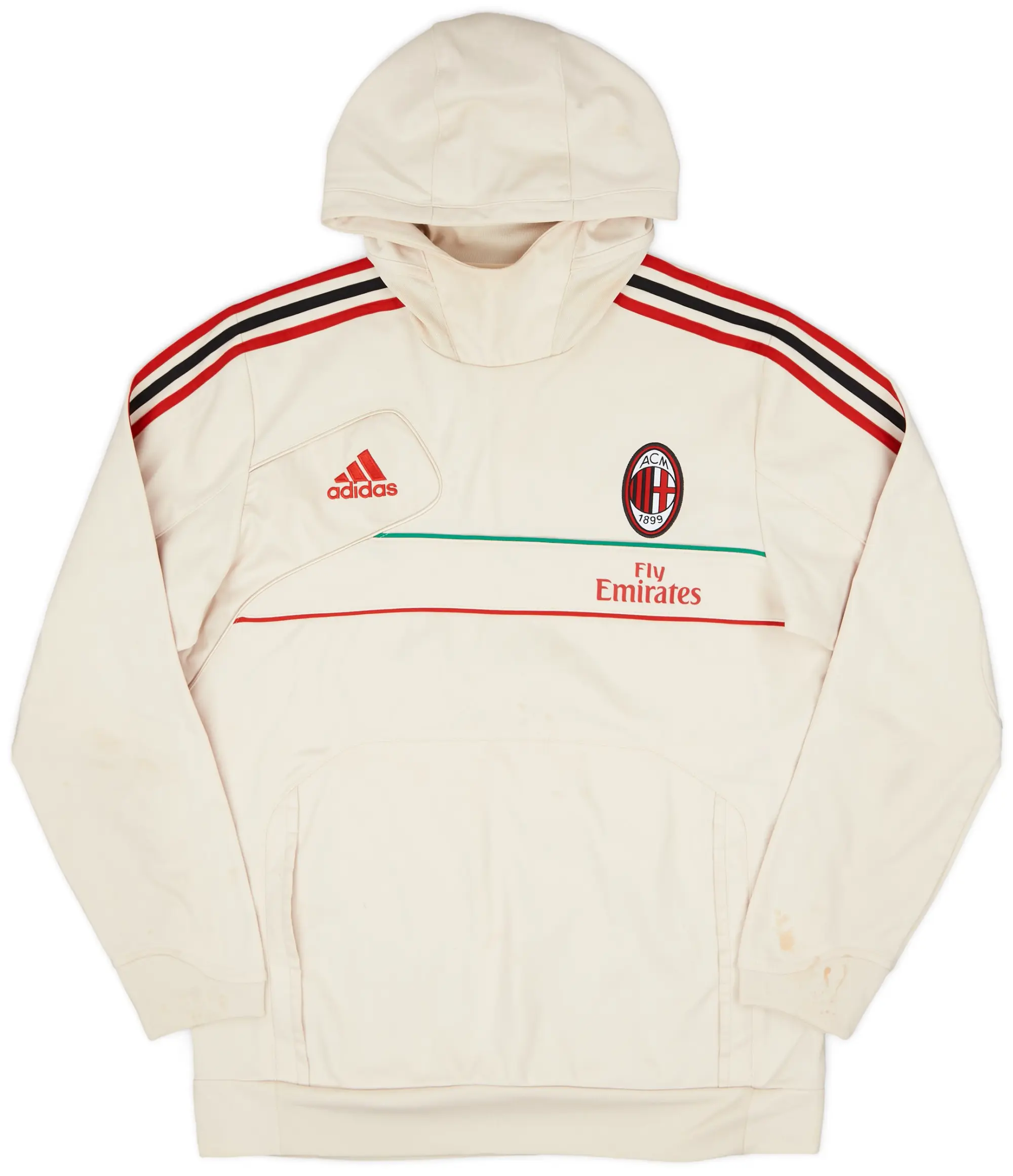 2012-13 AC Milan adidas Hooded Sweat Top - 5/10 - (L/XL)