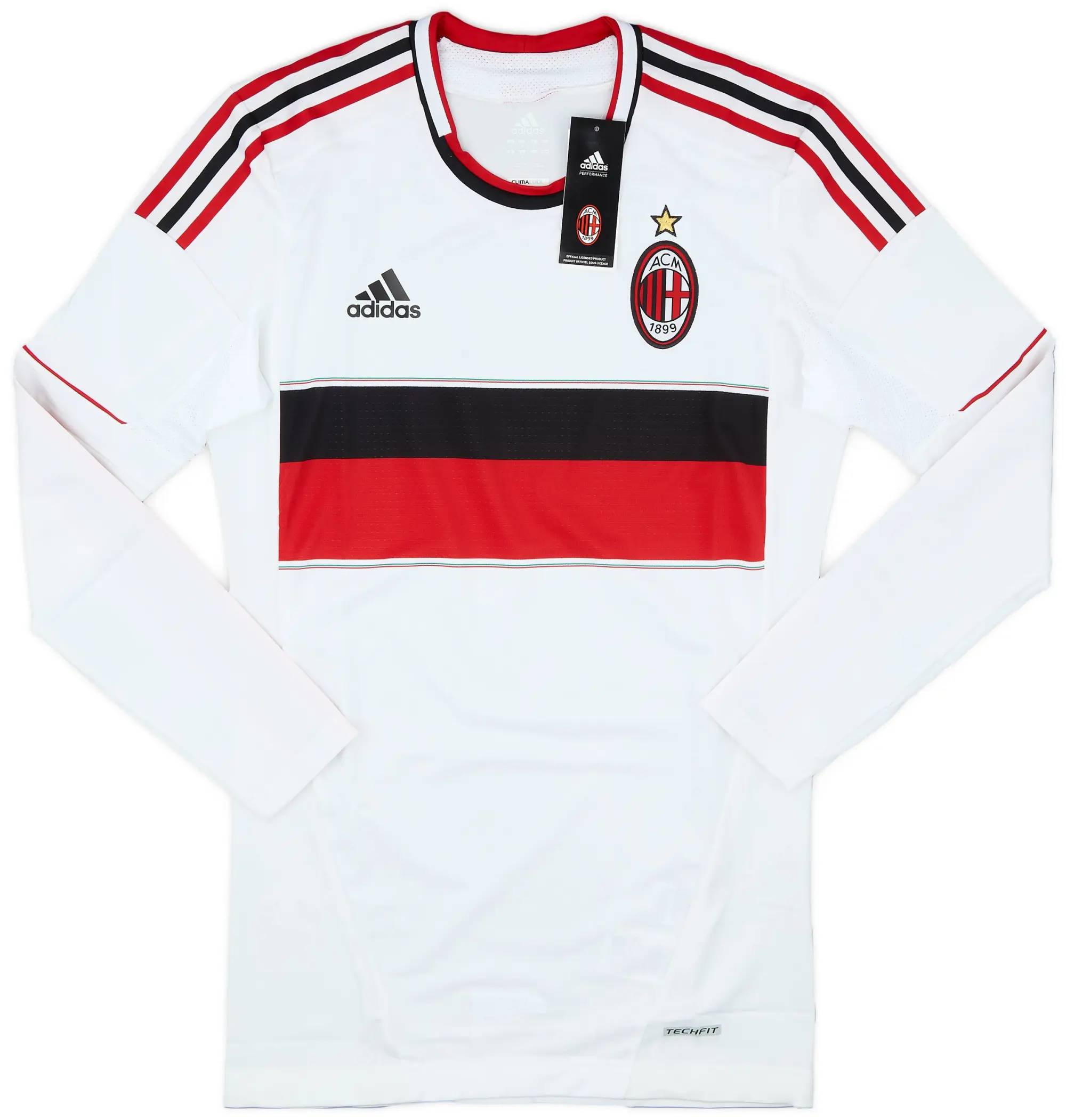 adidas 2012-13 AC Milan TechFit Player Issue Away L/S Shirt (L)