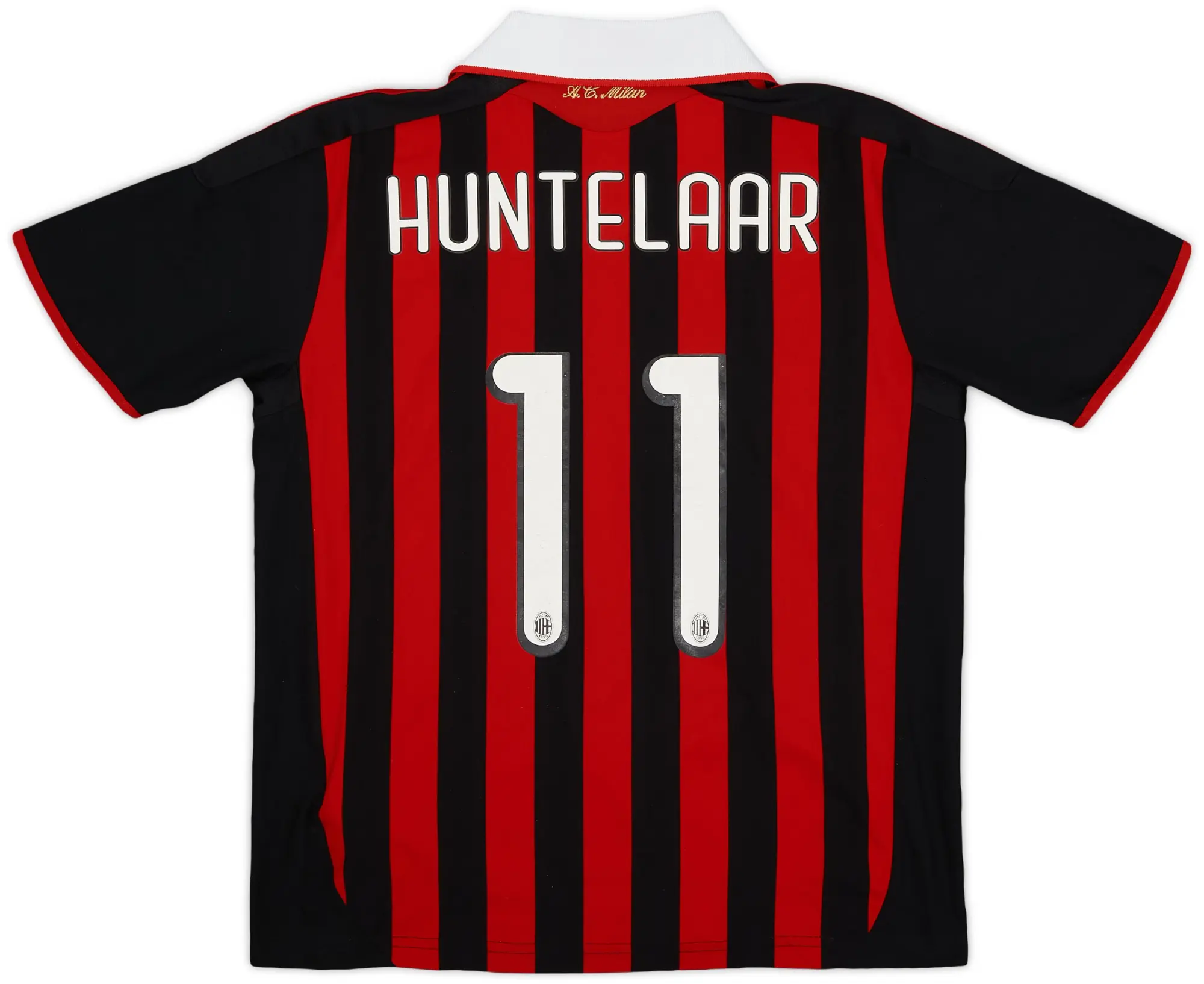 adidas 2009-10 AC Milan Home Shirt Huntelaar #11 - 6/10 - (M.Boys)