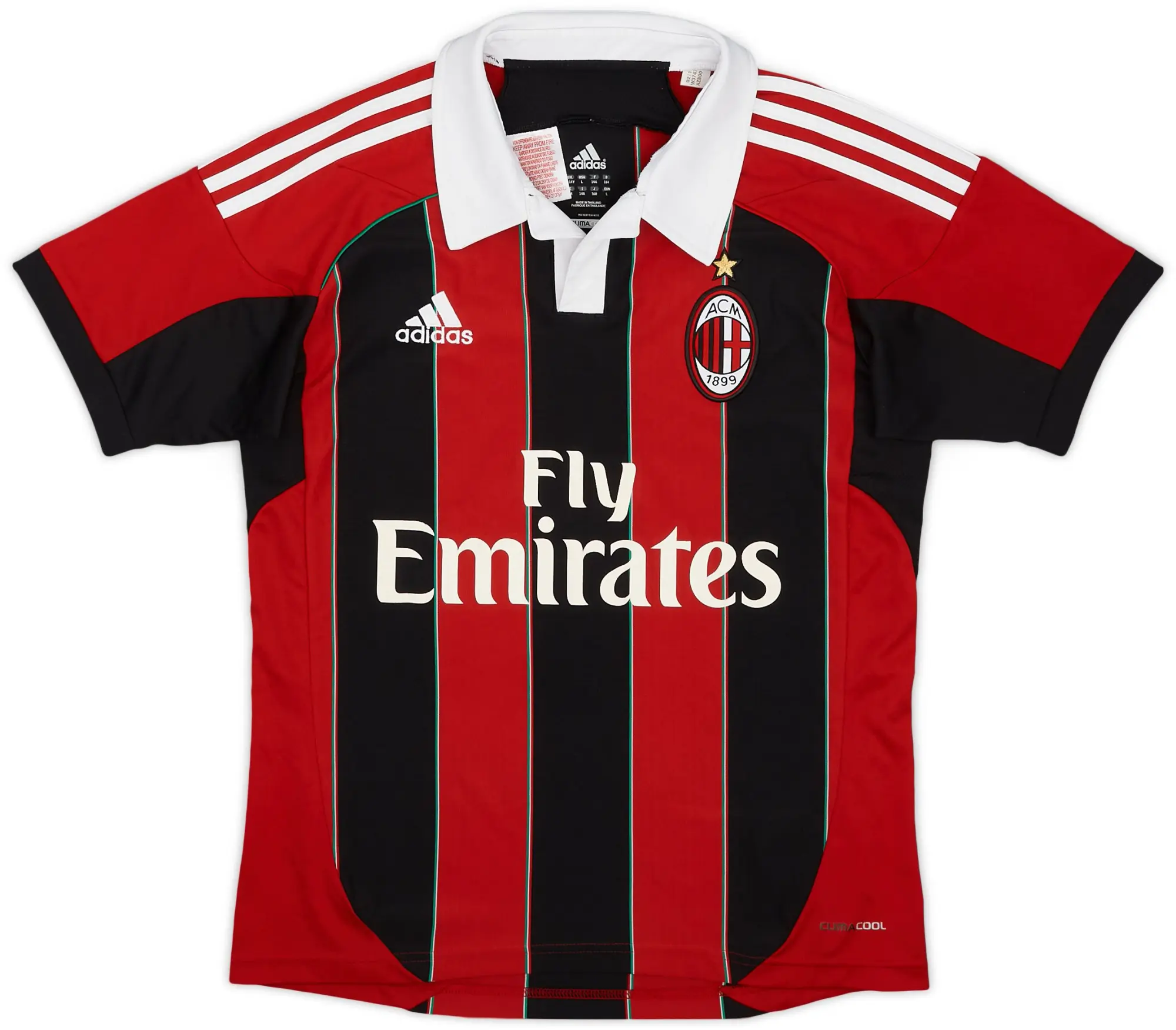 adidas 2012-13 AC Milan Home Shirt - 7/10 - (L.Boys)