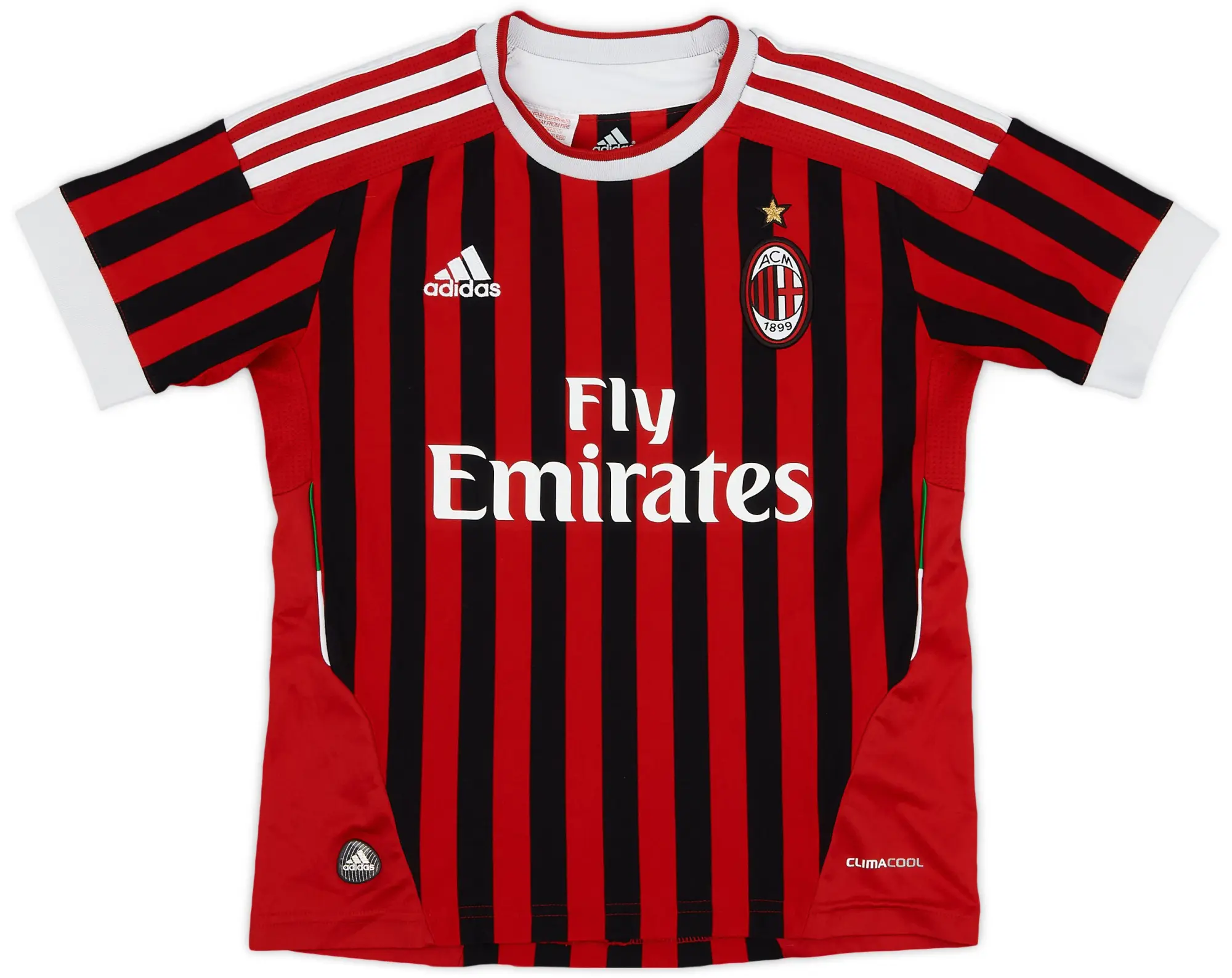 adidas 2011-12 AC Milan Home Shirt - 7/10 - (S.Boys)