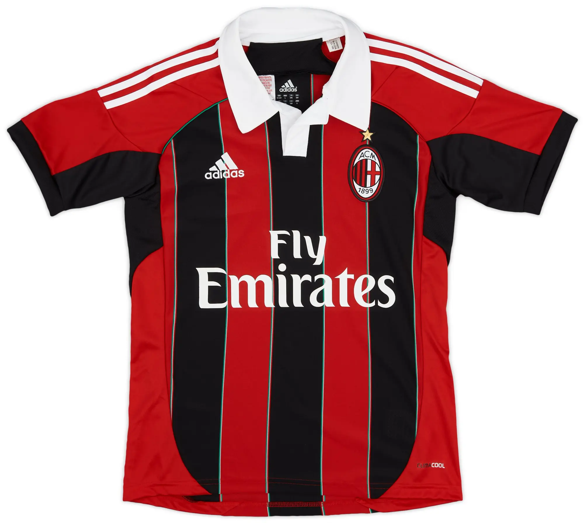 adidas 2012-13 AC Milan Home Shirt - 8/10 - (L.Boys)