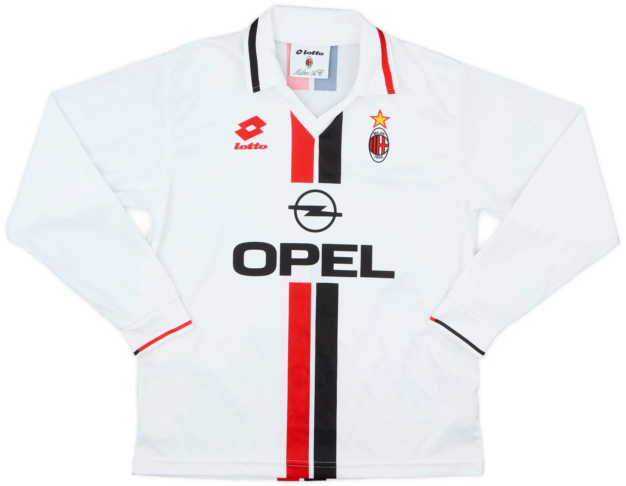 Lotto 1995-96 AC Milan Basic Away L/S Shirt - 8/10 - (S.Boys)