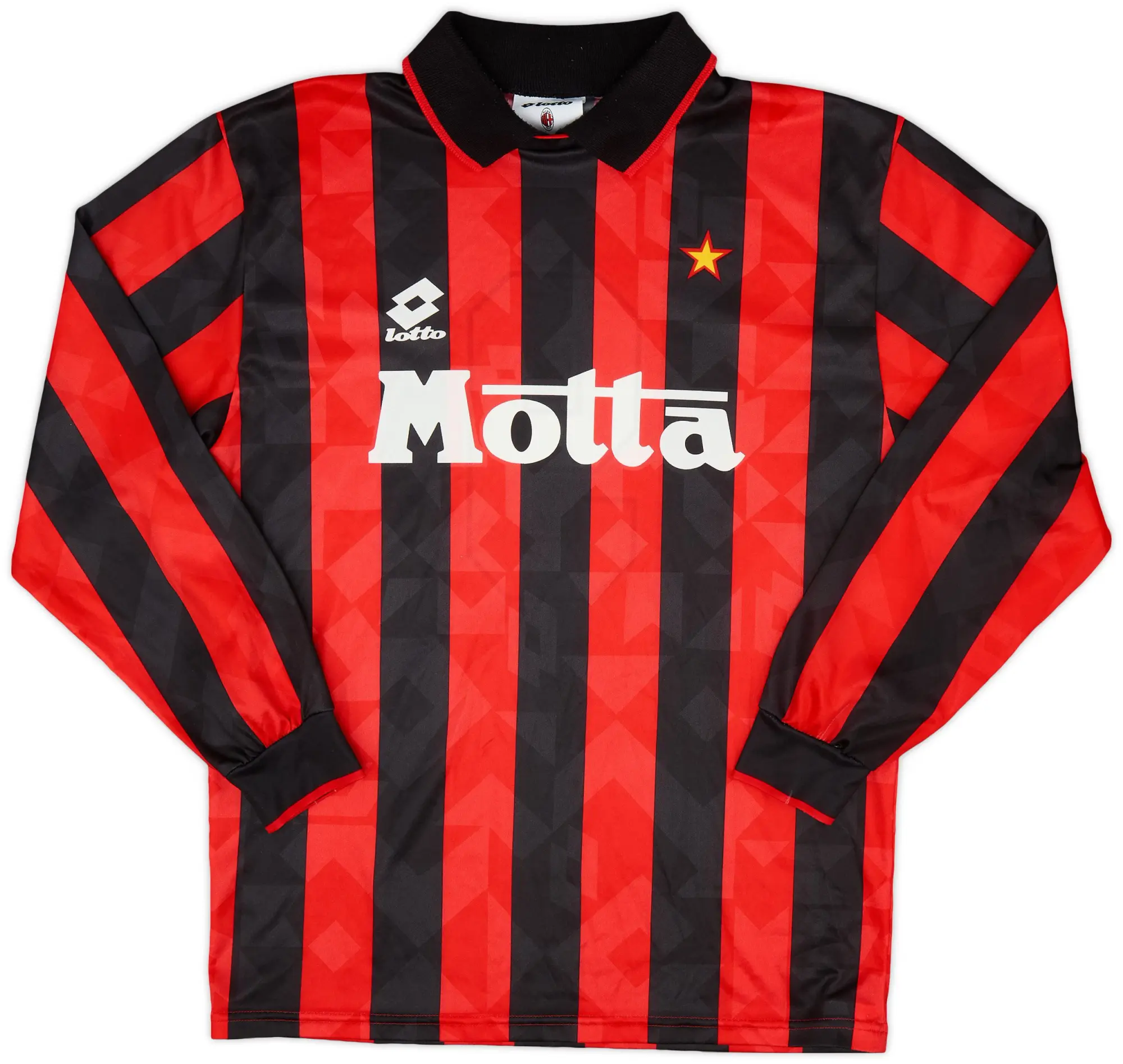 Lotto 1993-94 AC Milan Home L/S Shirt #9 - 8/10 - (XL.Boys)