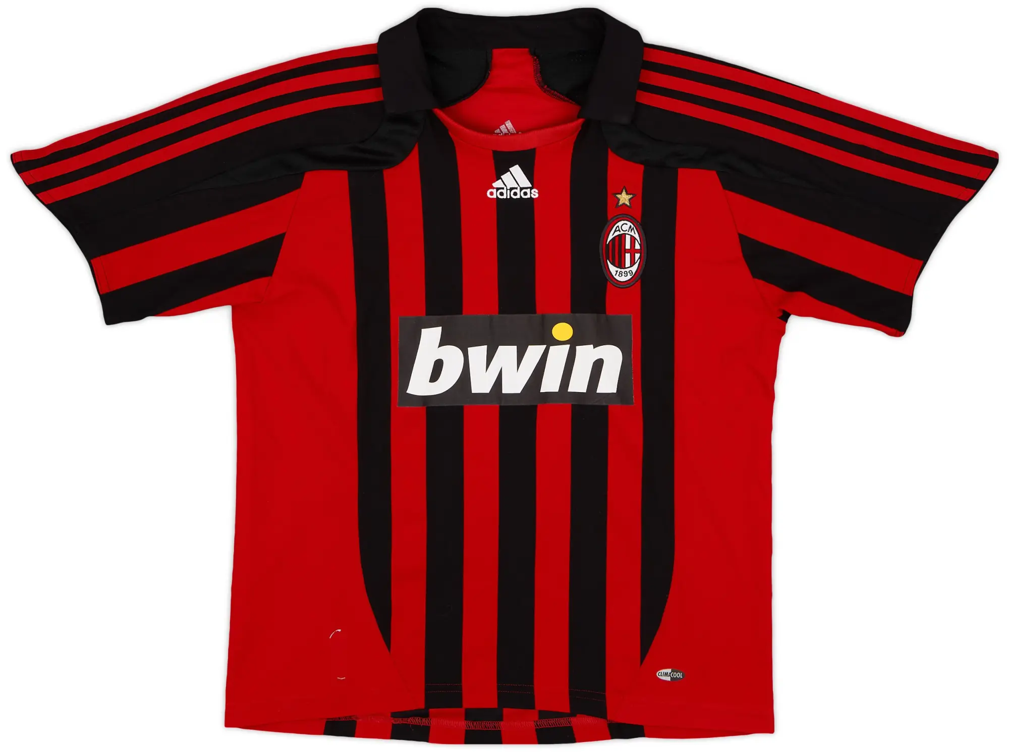 adidas 2007-08 AC Milan Home Shirt - 7/10 - (M.Boys)