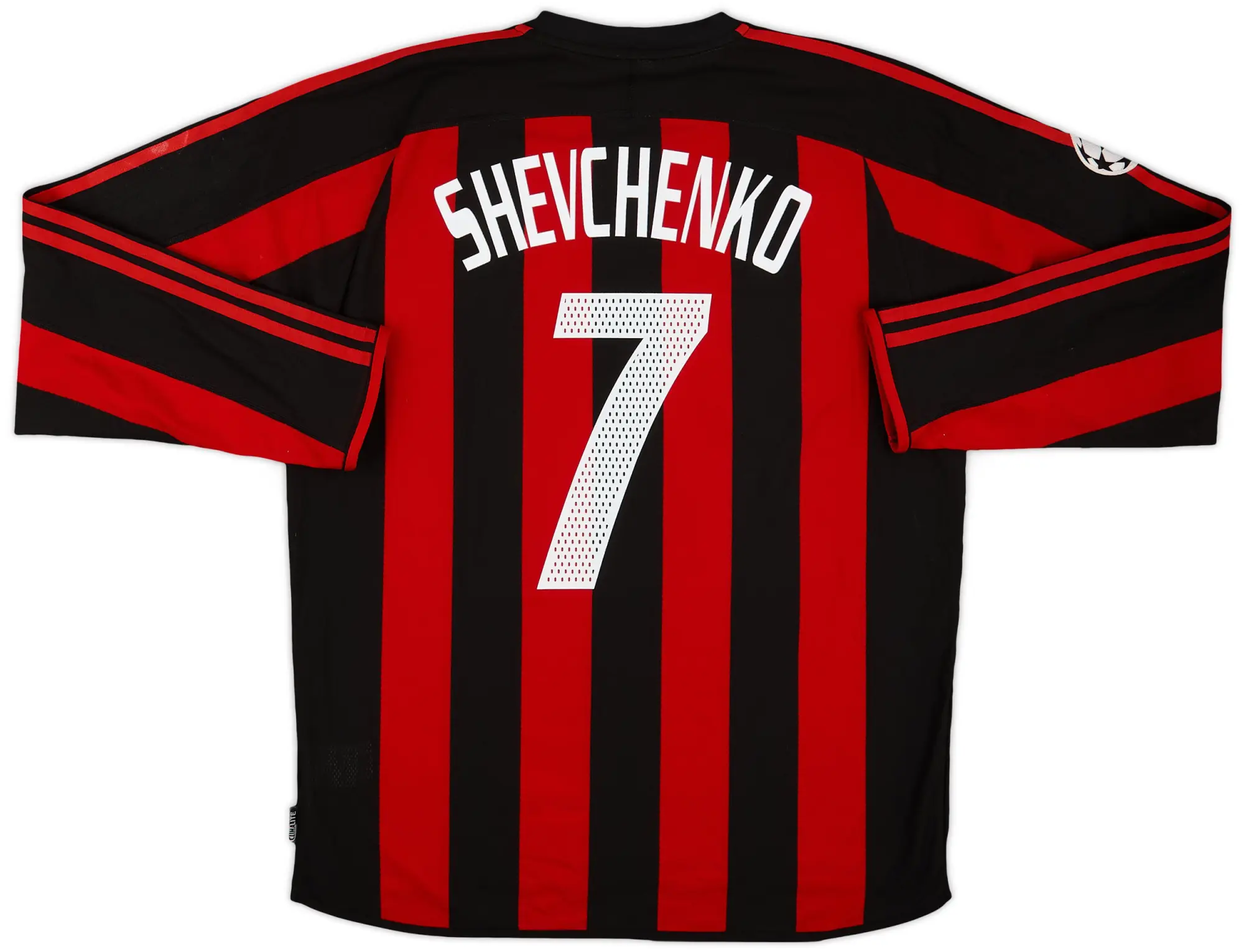 adidas 2003-04 AC Milan Home L/S Shirt Shevchenko #7 - 6/10 - (L)