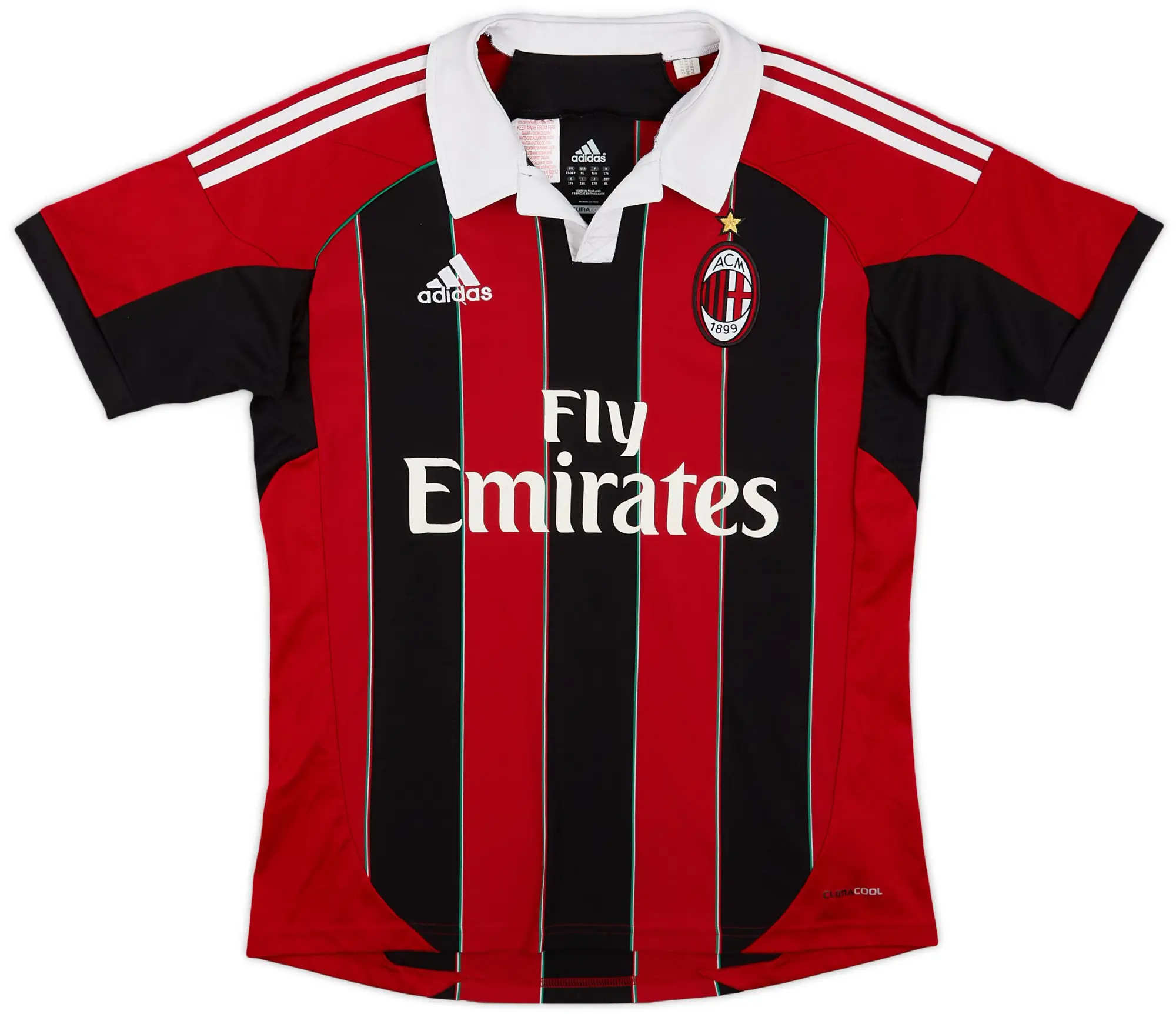 adidas 2012-13 AC Milan Home Shirt - 7/10 - (XL.Boys)