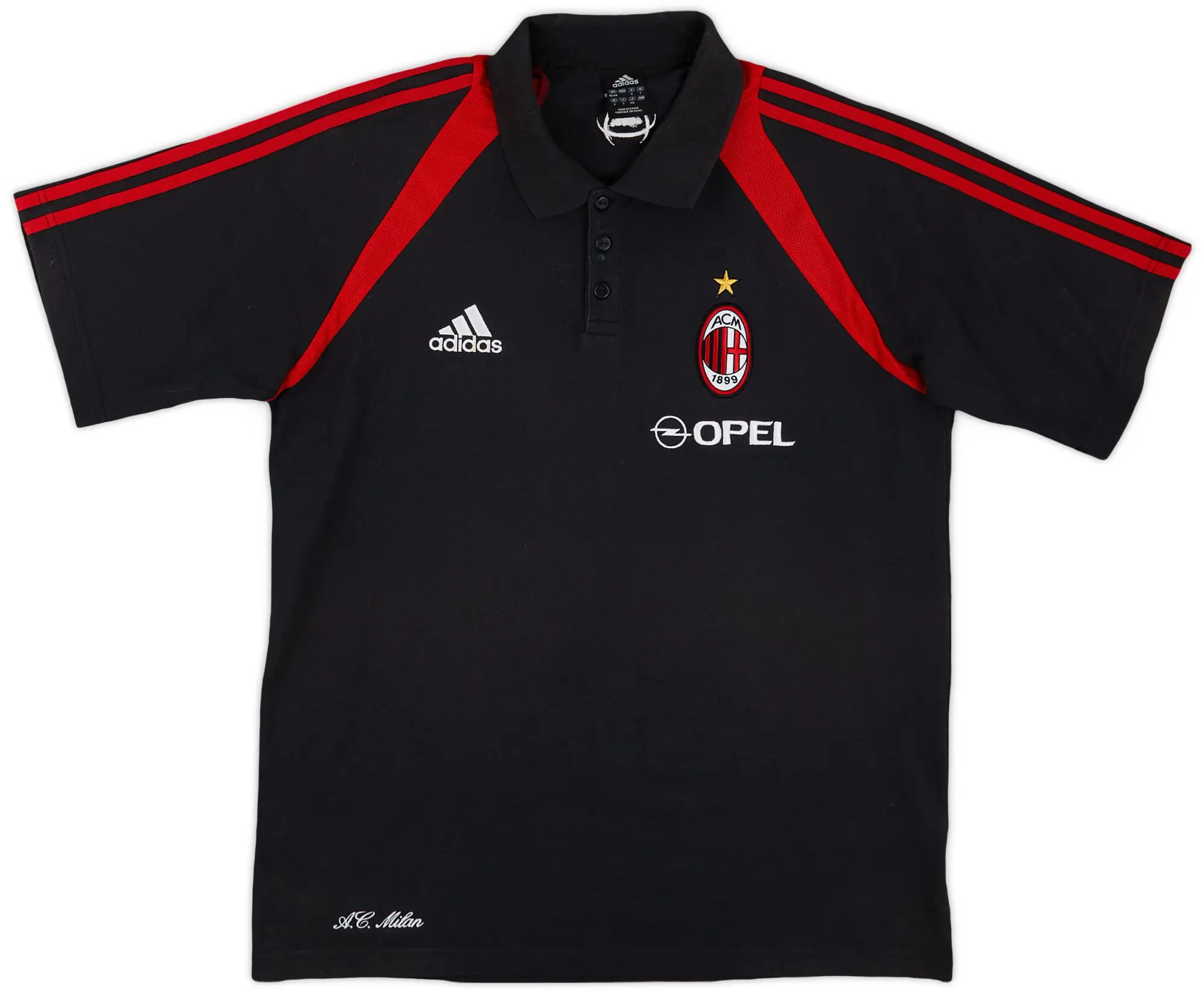 2004-05 AC Milan adidas Polo Shirt - 8/10 - (L)