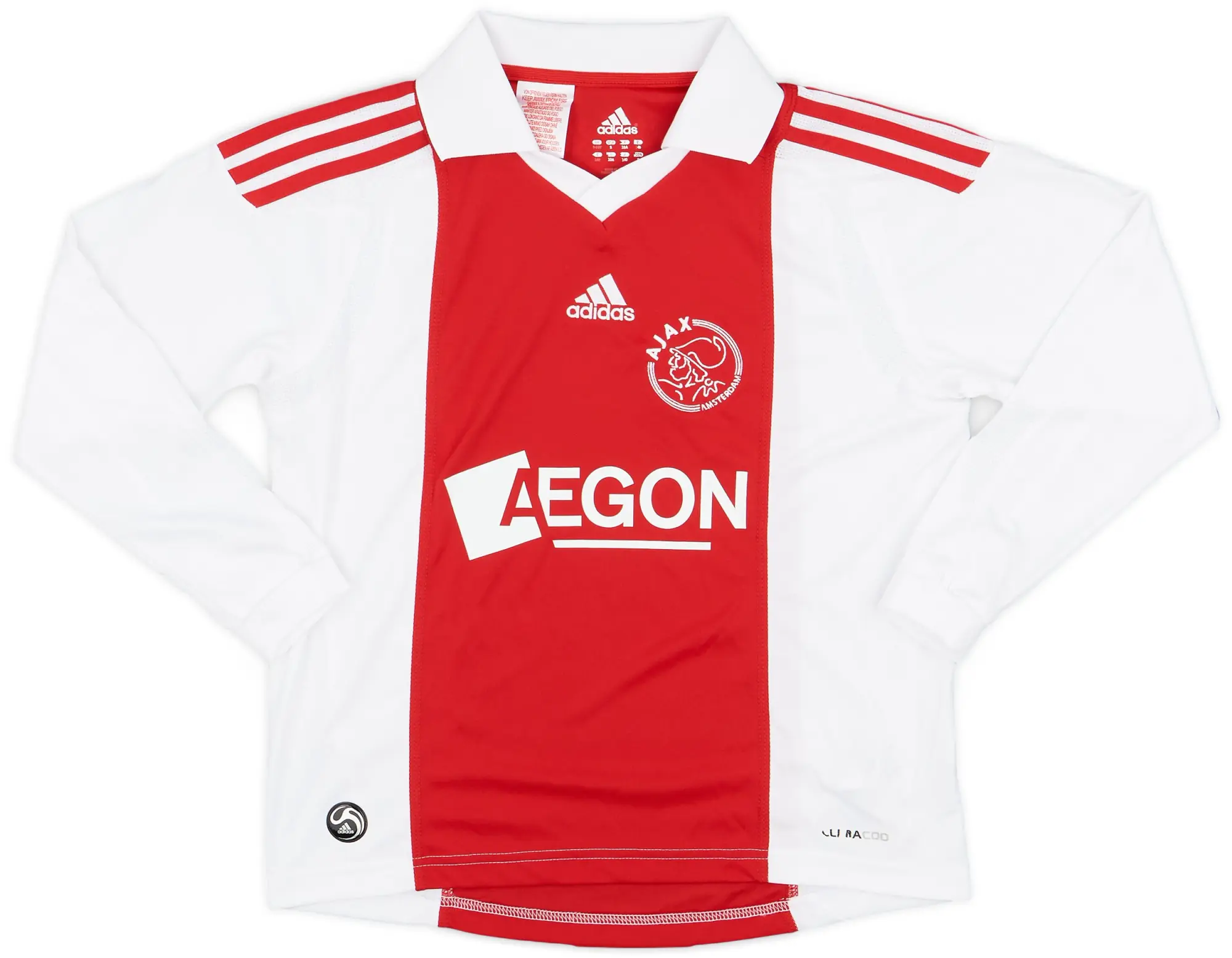 adidas 2009-10 Ajax Home L/S Shirt - 7/10 - (S.Boys)