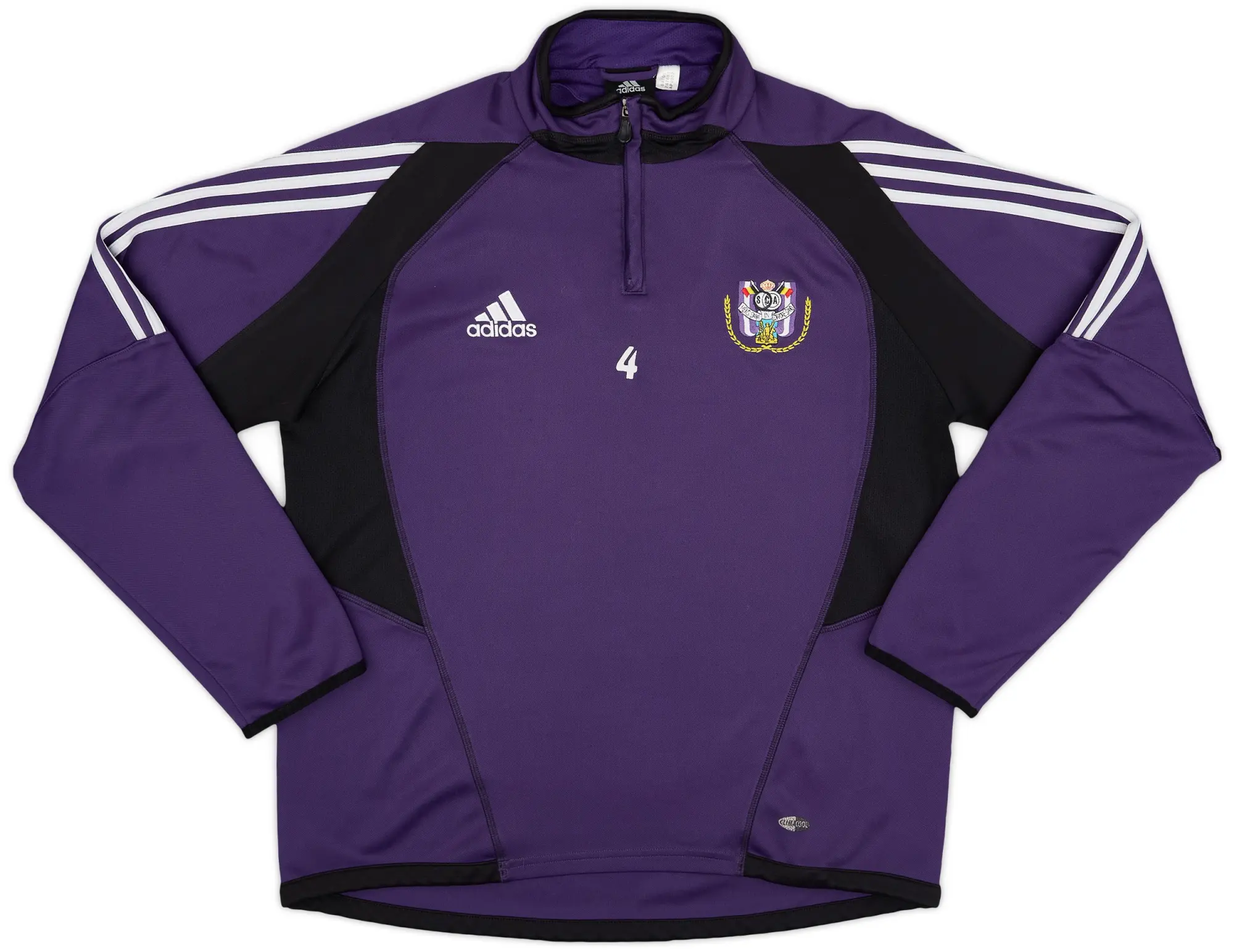 2005-06 Anderlecht Player Issue adidas 1/4 Zip Drill Top #4 - 5/10 - (L)