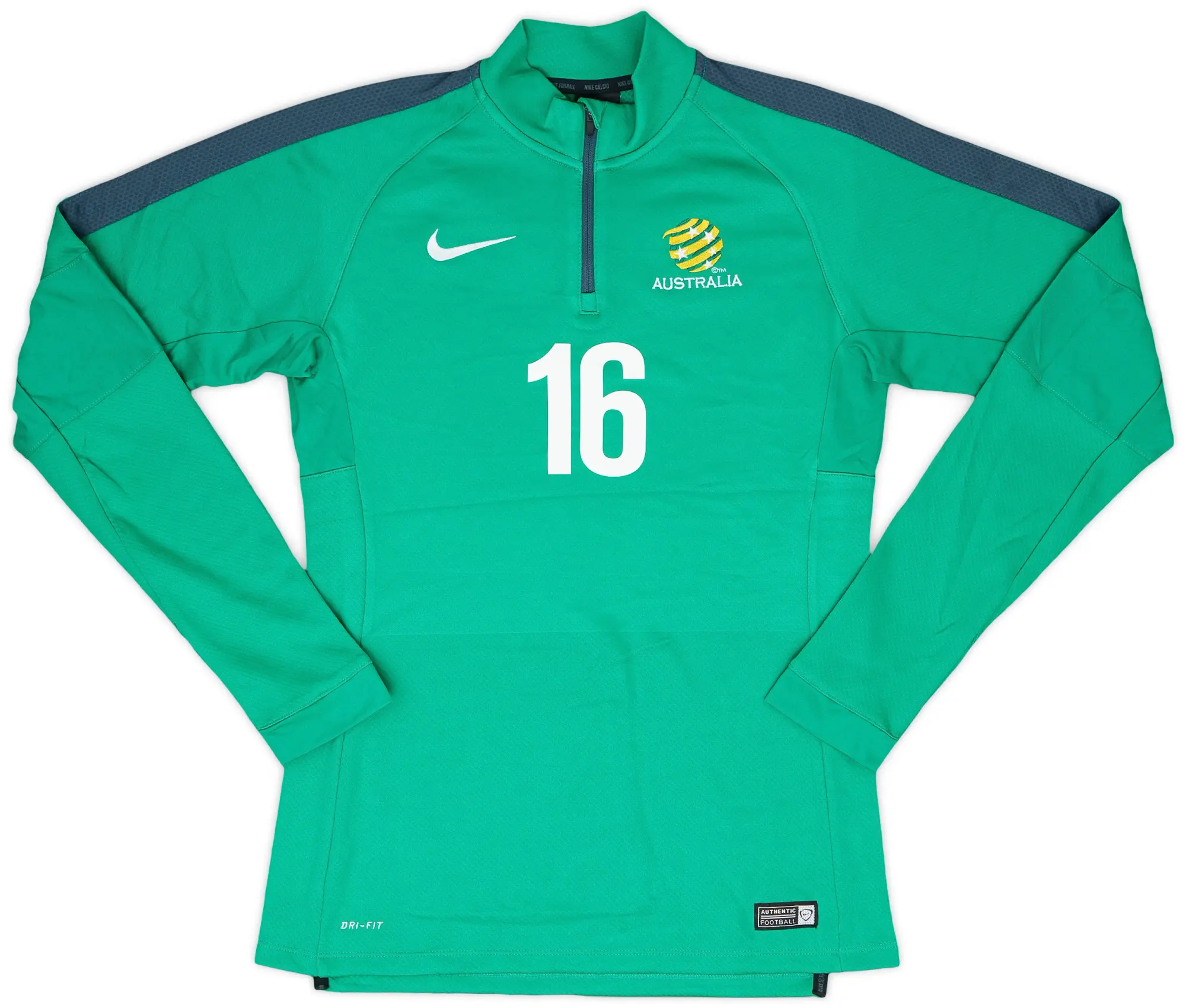 2015-16 Australia Nike Player Issue 1/4 Zip Drill Top #16 - 10/10 - (S)