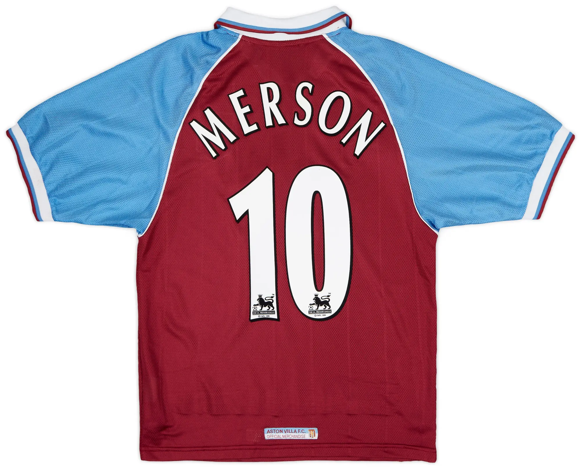 Reebok 1998-99 Aston Villa Home Shirt Merson #10 - 9/10 - (S)