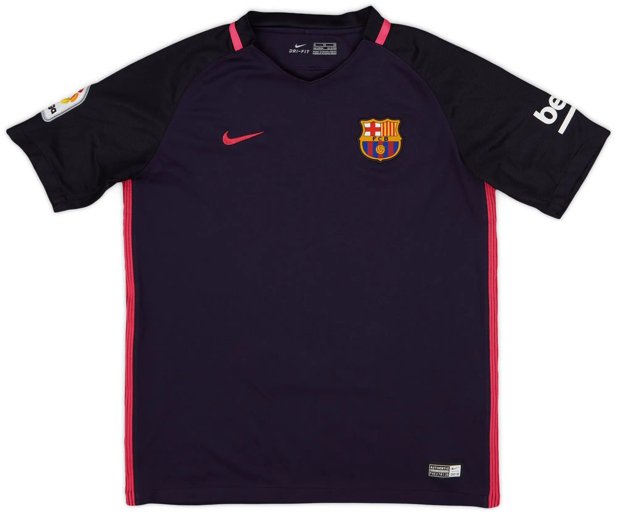 Nike 2016-17 Barcelona Away Shirt - 8/10 - (XL.Boys)