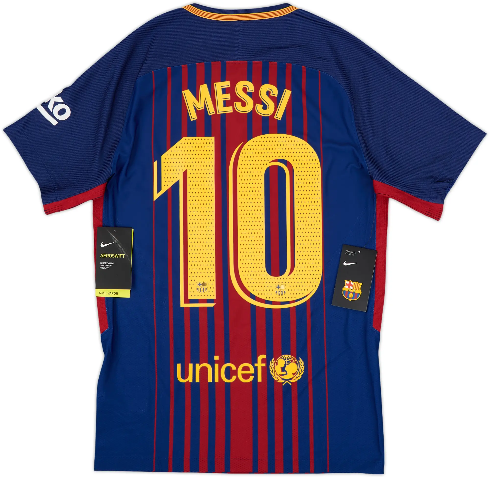 Nike 2017-18 Barcelona Home Shirt Messi #10 - 8/10 - (L.Boys)