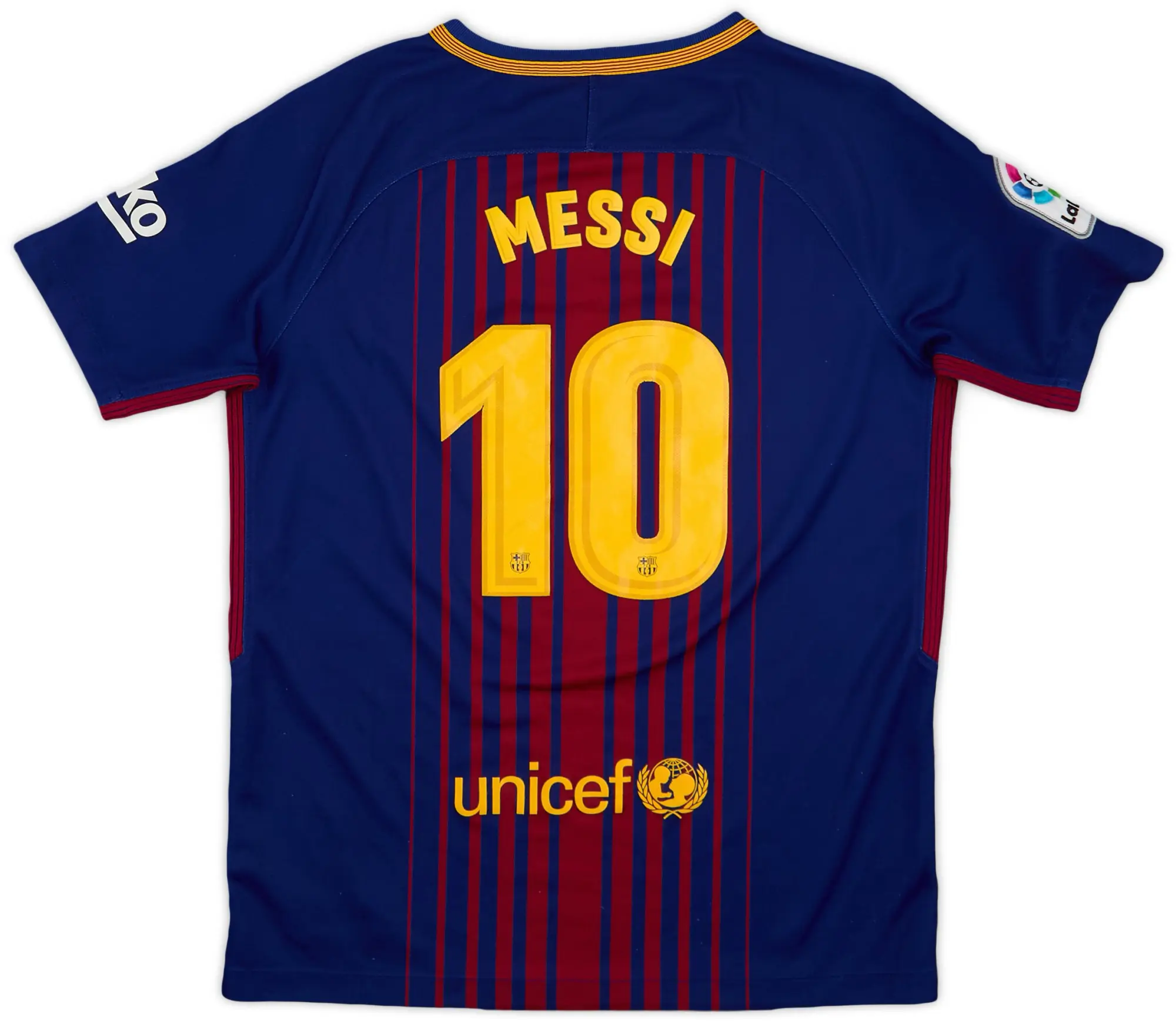 Nike 2017-18 Barcelona Home Shirt Messi #10 - 8/10 - (L.Boys)