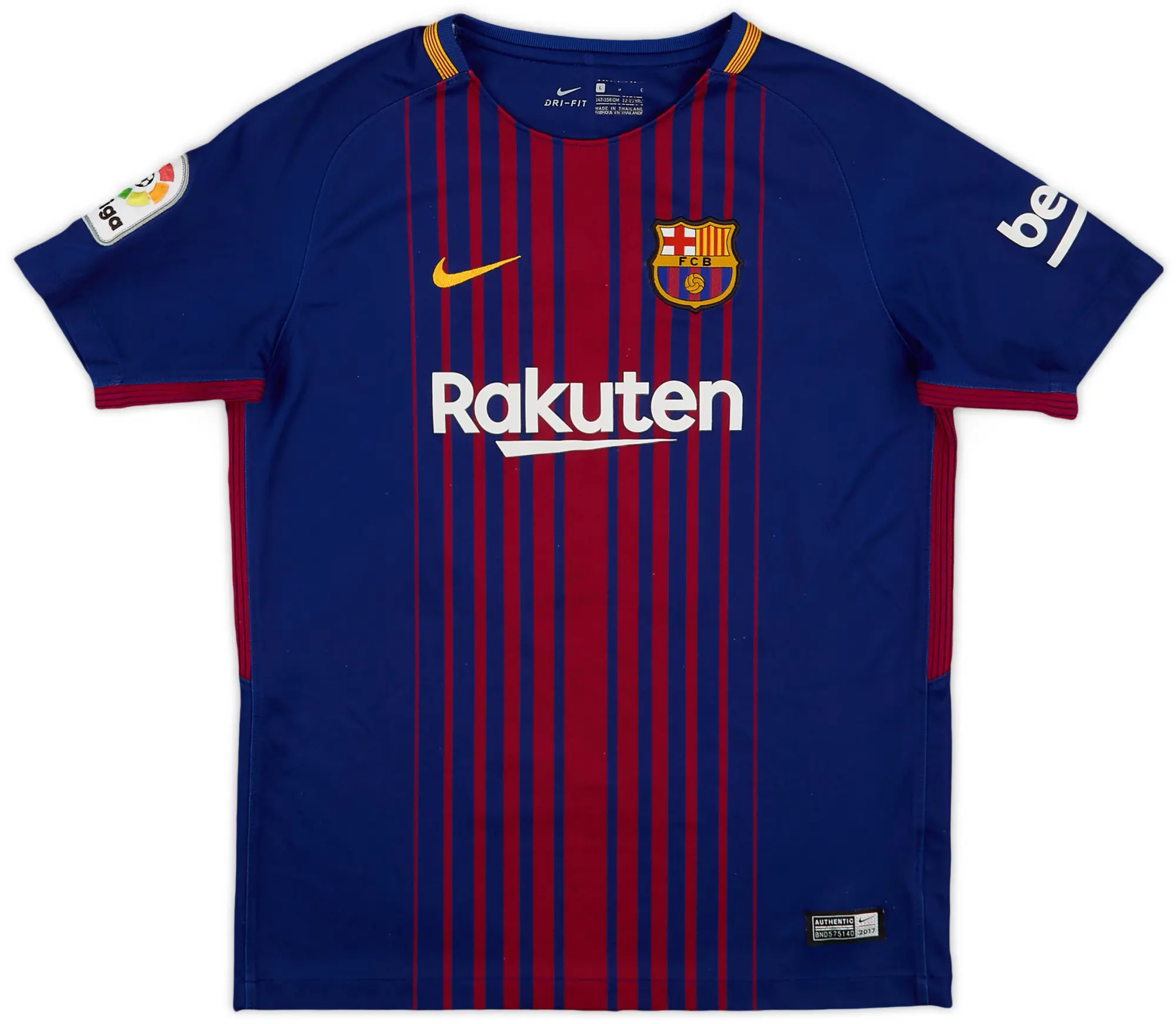 Nike 2017-18 Barcelona Home Shirt Messi #10 - 8/10 - (L.Boys)