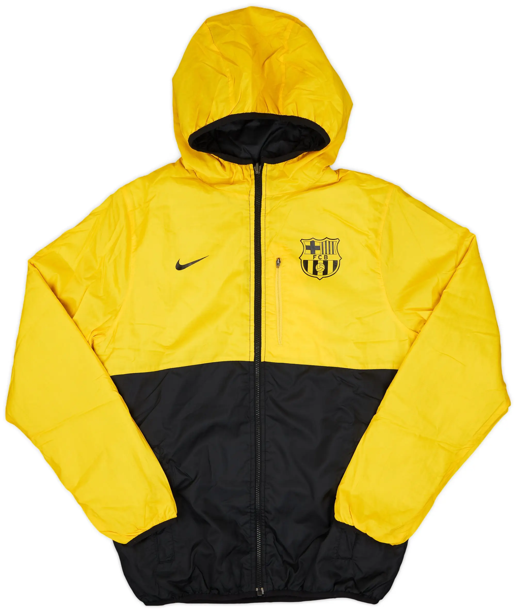 2011-12 Barcelona Nike Reversible Hooded Rain Jacket - 6/10 - (M)