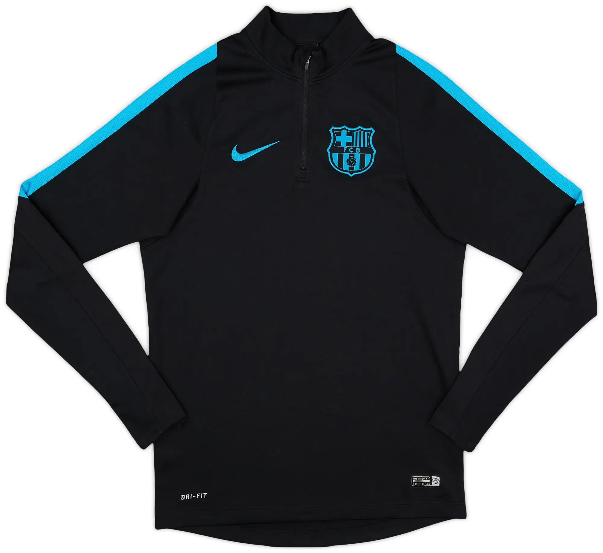 2015-16 Barcelona Nike 1/4 Zip Drill Top - 9/10 - (S)