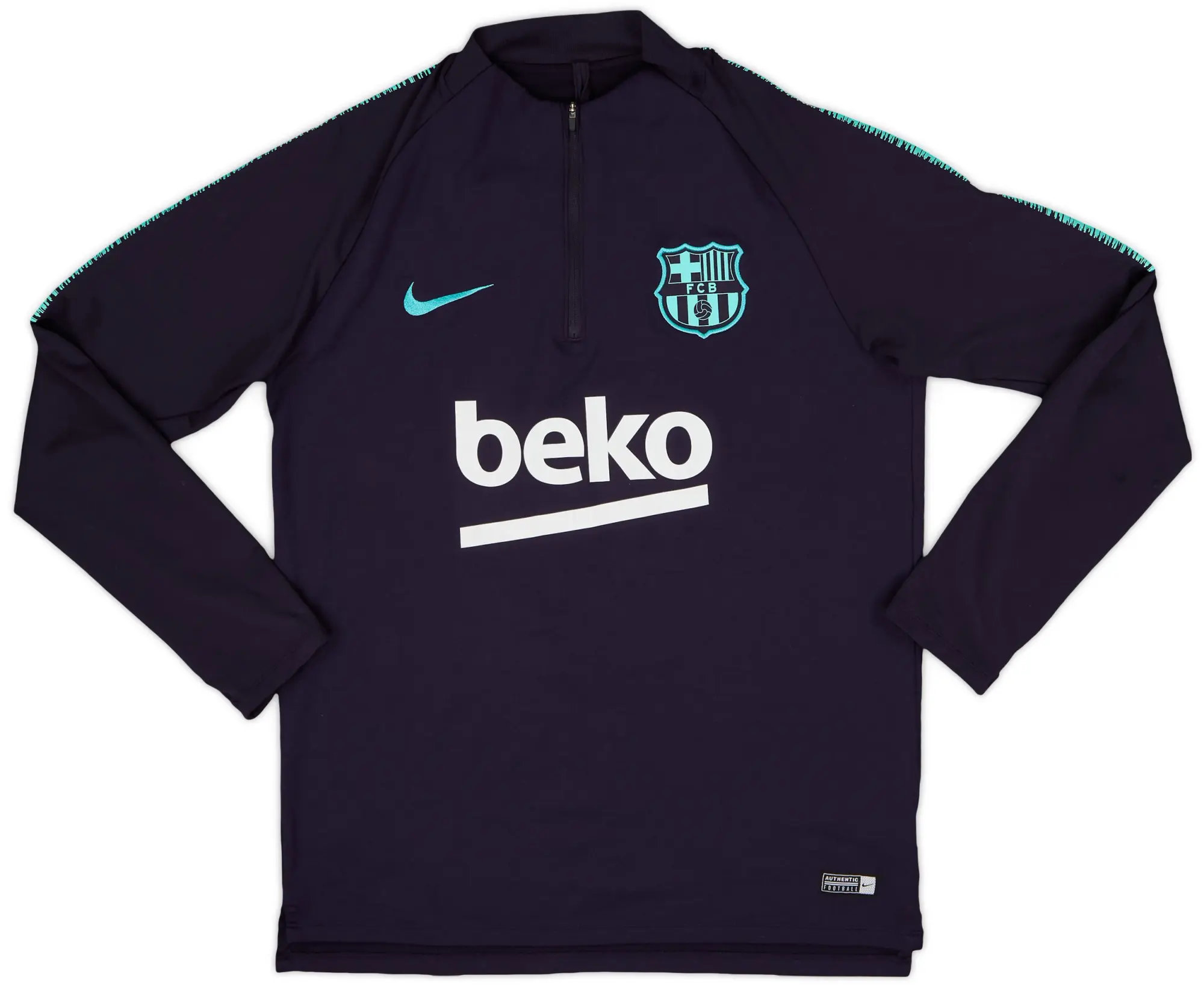 2019-20 Barcelona Nike 1/4 Zip Drill Top - 7/10 - (M)