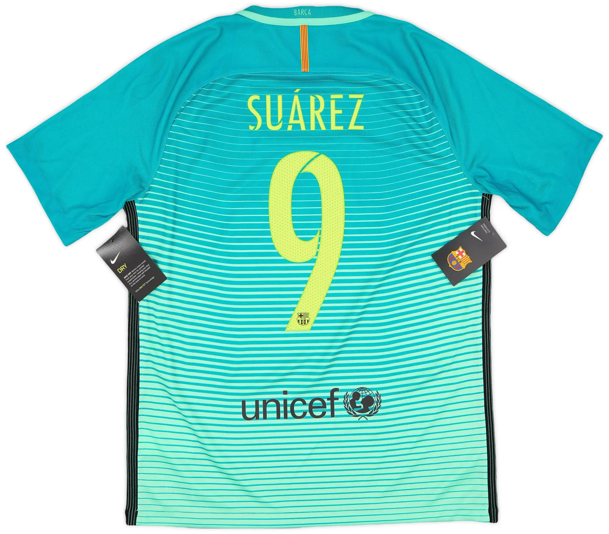 Nike 2016-17 Barcelona Third Shirt Suarez #9 (M)