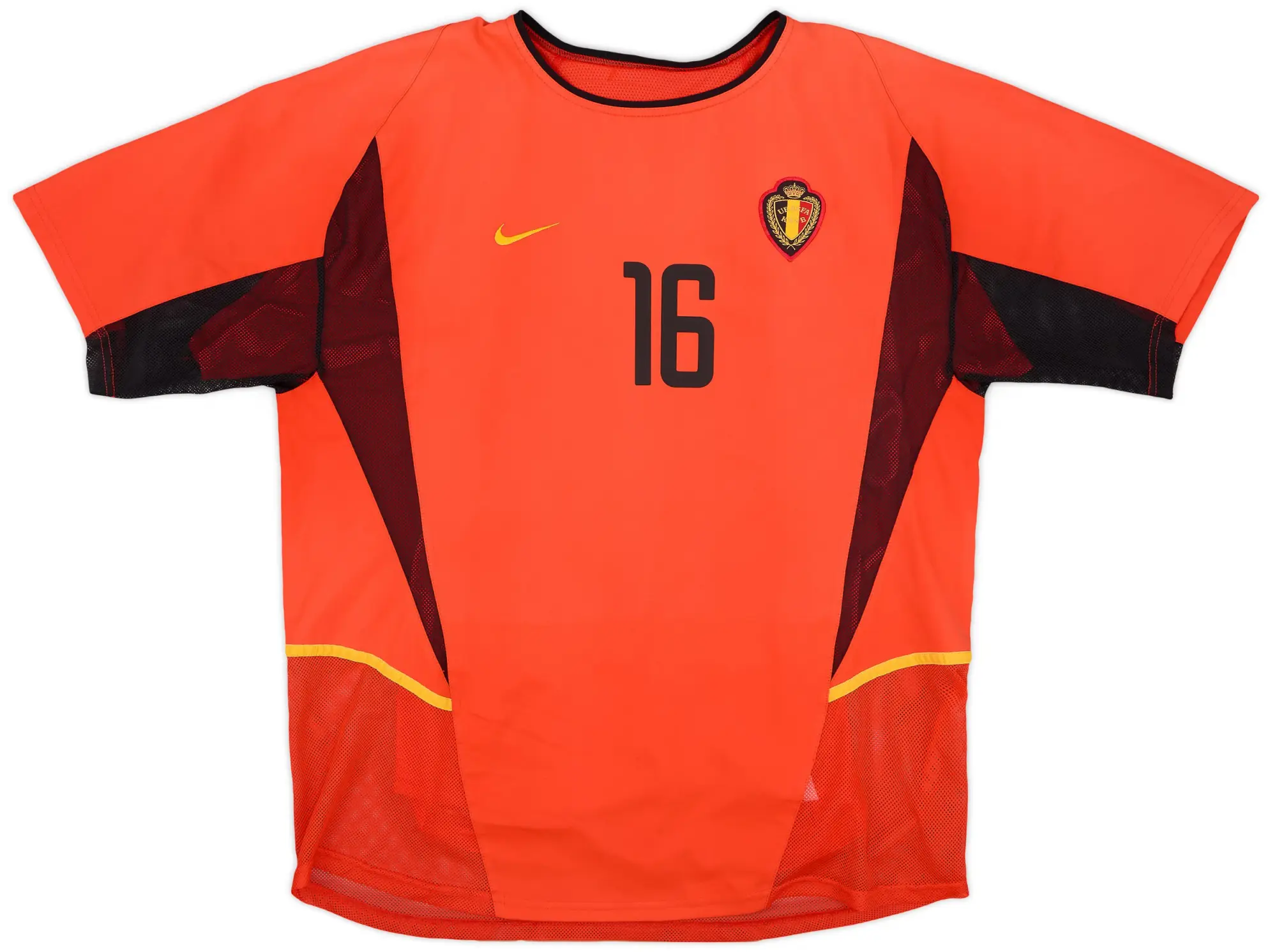 Nike 2002-04 Belgium Player Issue Home Shirt Van Buyten #16 - 8/10 - (L)