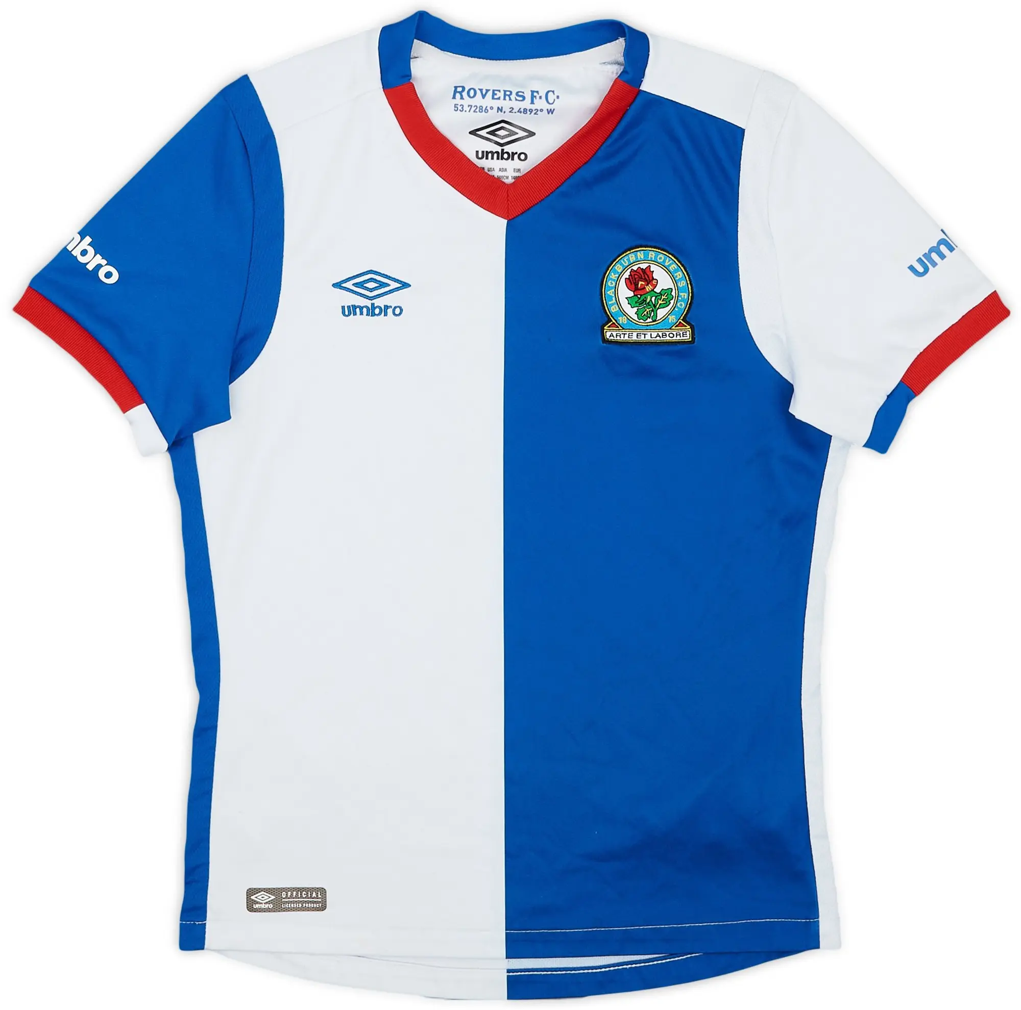 Umbro 2016-17 Blackburn Home Shirt - 7/10 - (M.Boys)