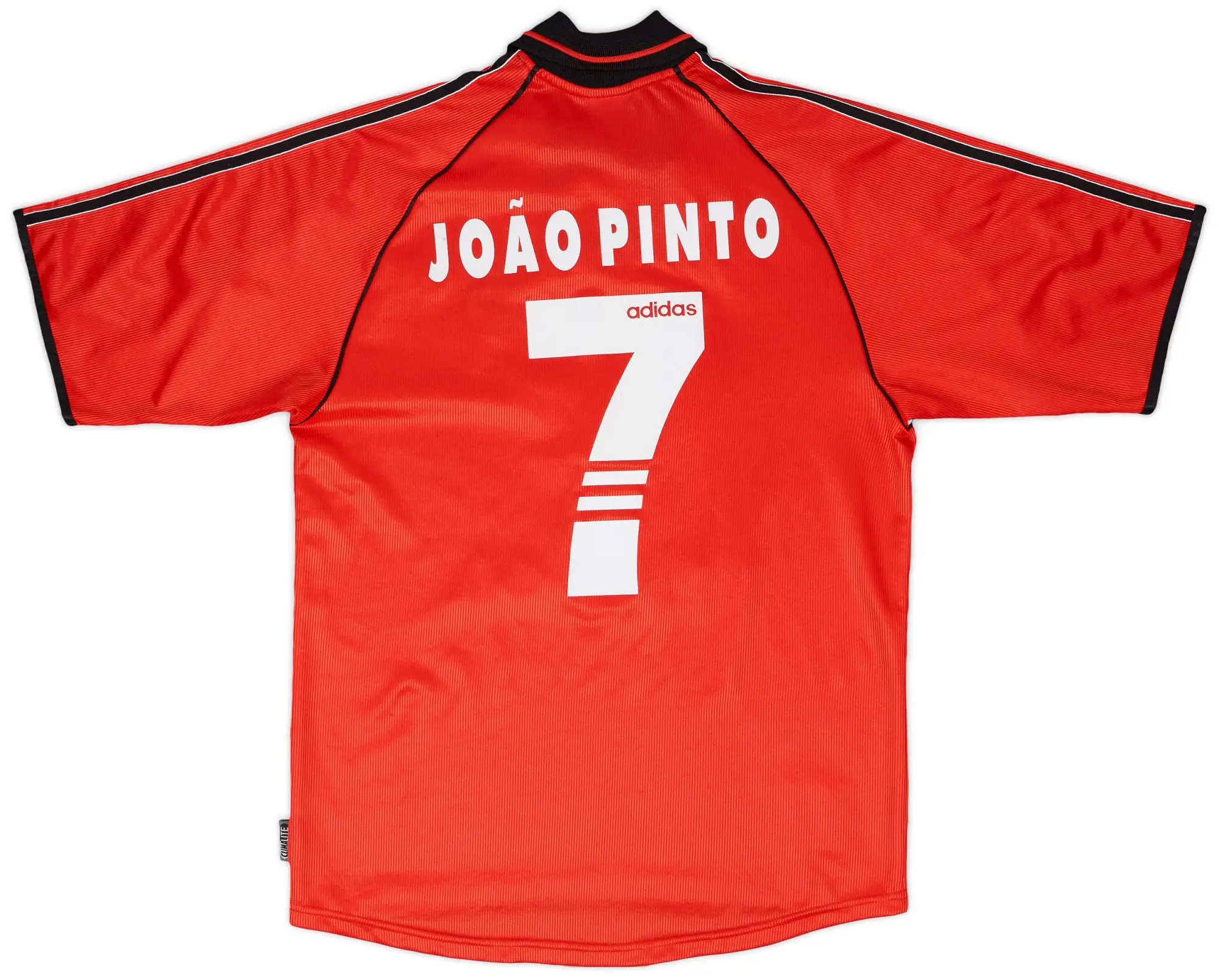 adidas 1999-00 Benfica European Home Shirt Joao Pinto #7 - 7/10 - (S)