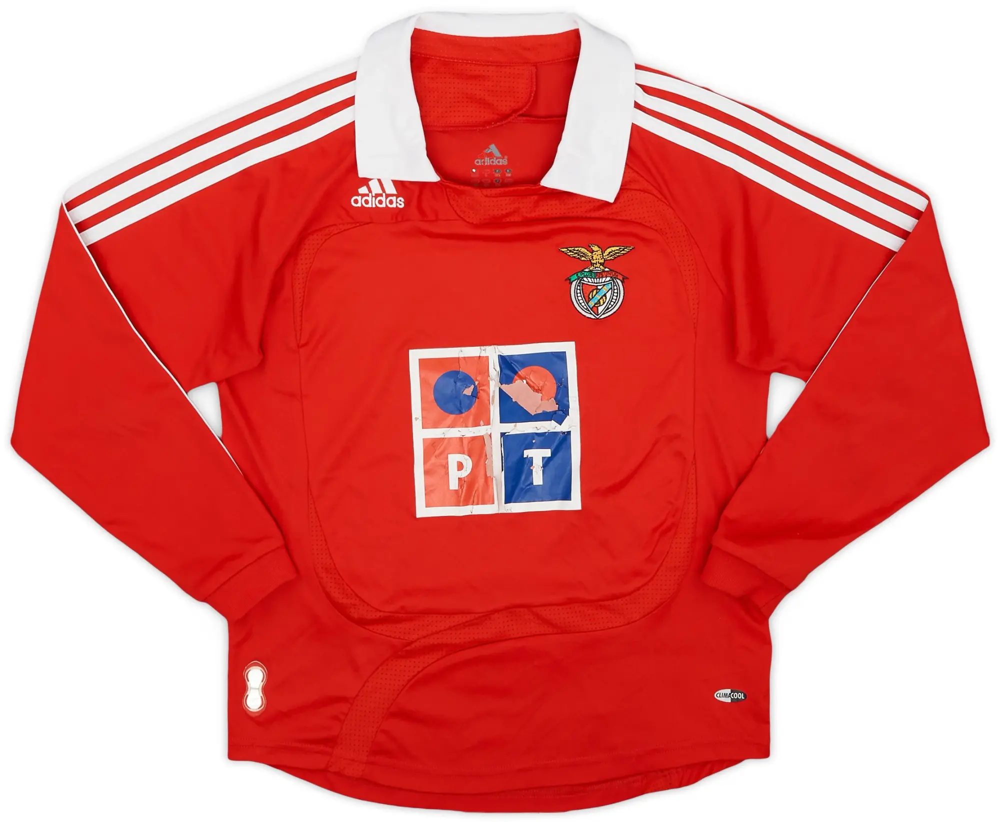 adidas 2007-08 Benfica Home L/S Shirt - 3/10 - (M.Boys)