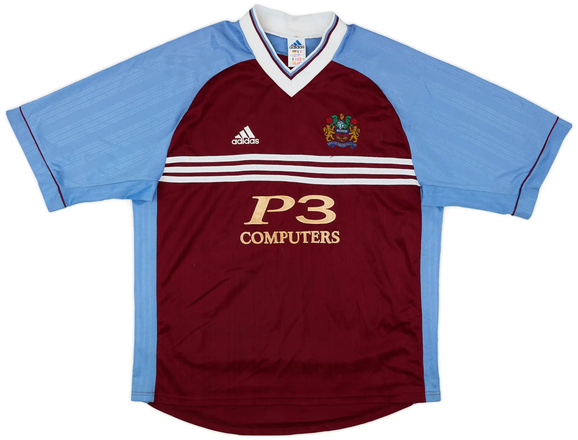 adidas 1998-99 Burnley Home Shirt - 5/10 - (L)