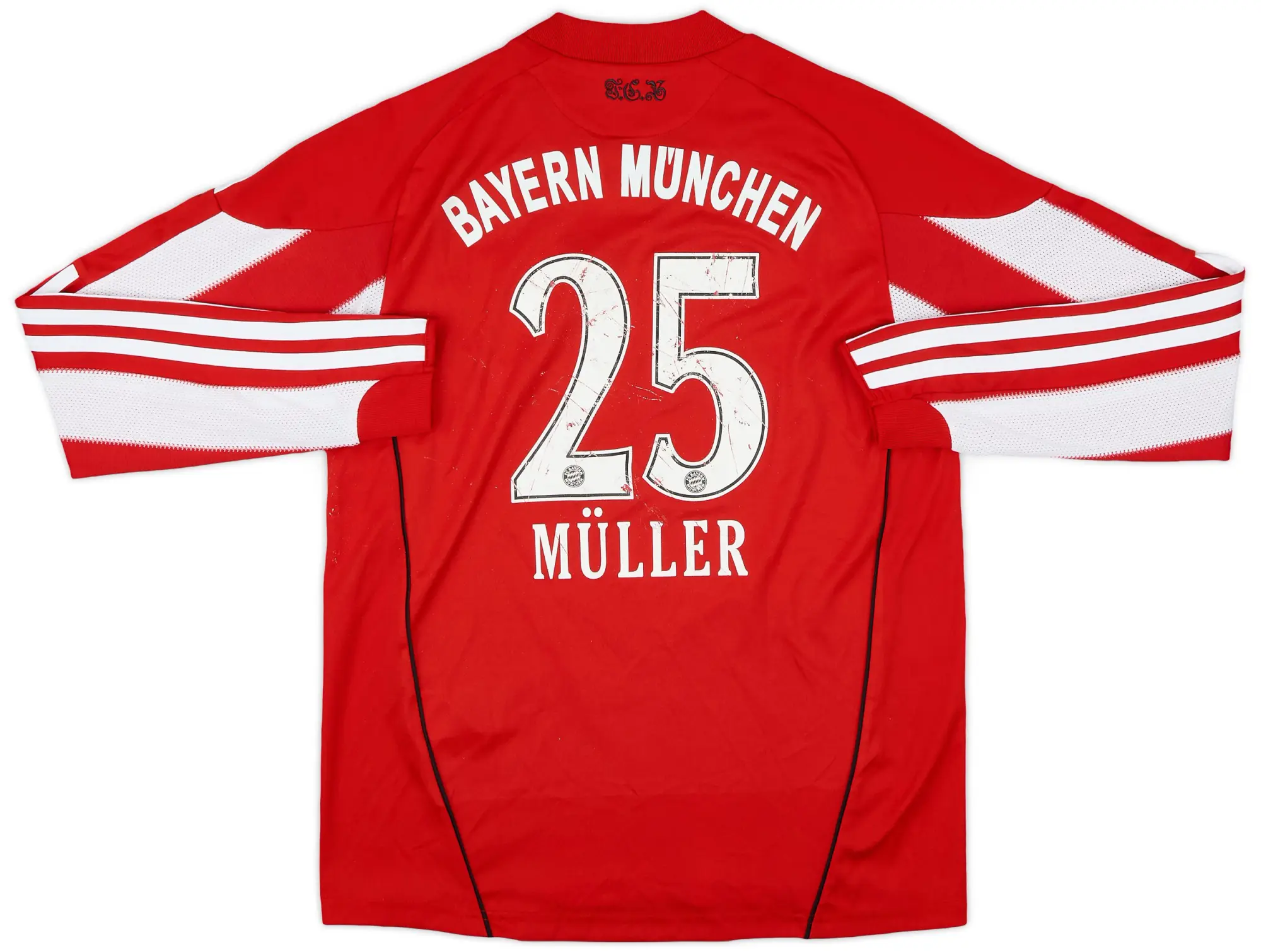 adidas 2010-11 Bayern Munich Home L/S Shirt Muller #25 - 5/10 - (M.Boys)