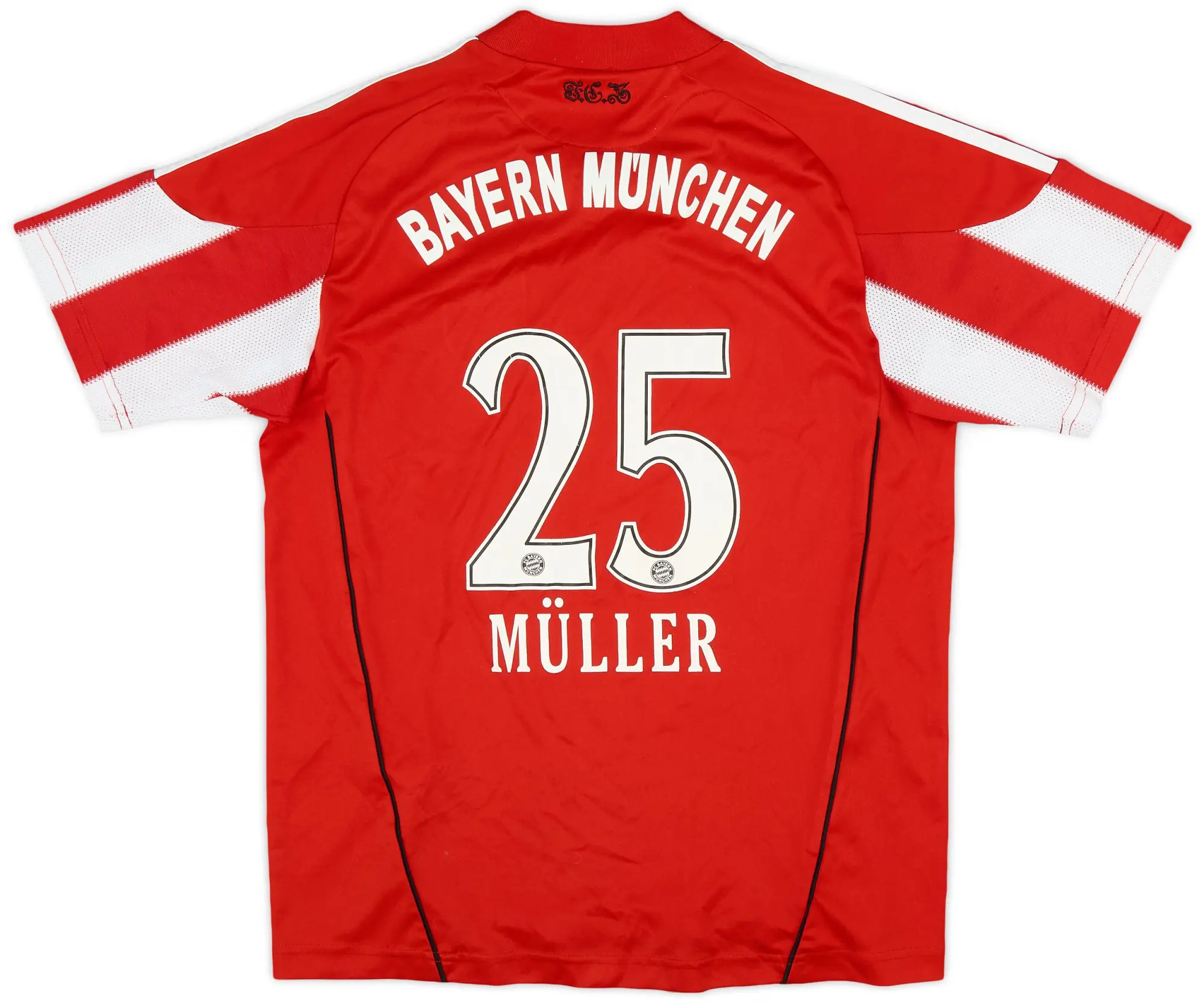 adidas 2010-11 Bayern Munich Home Shirt Muller #25 - 7/10 - (M.Boys)