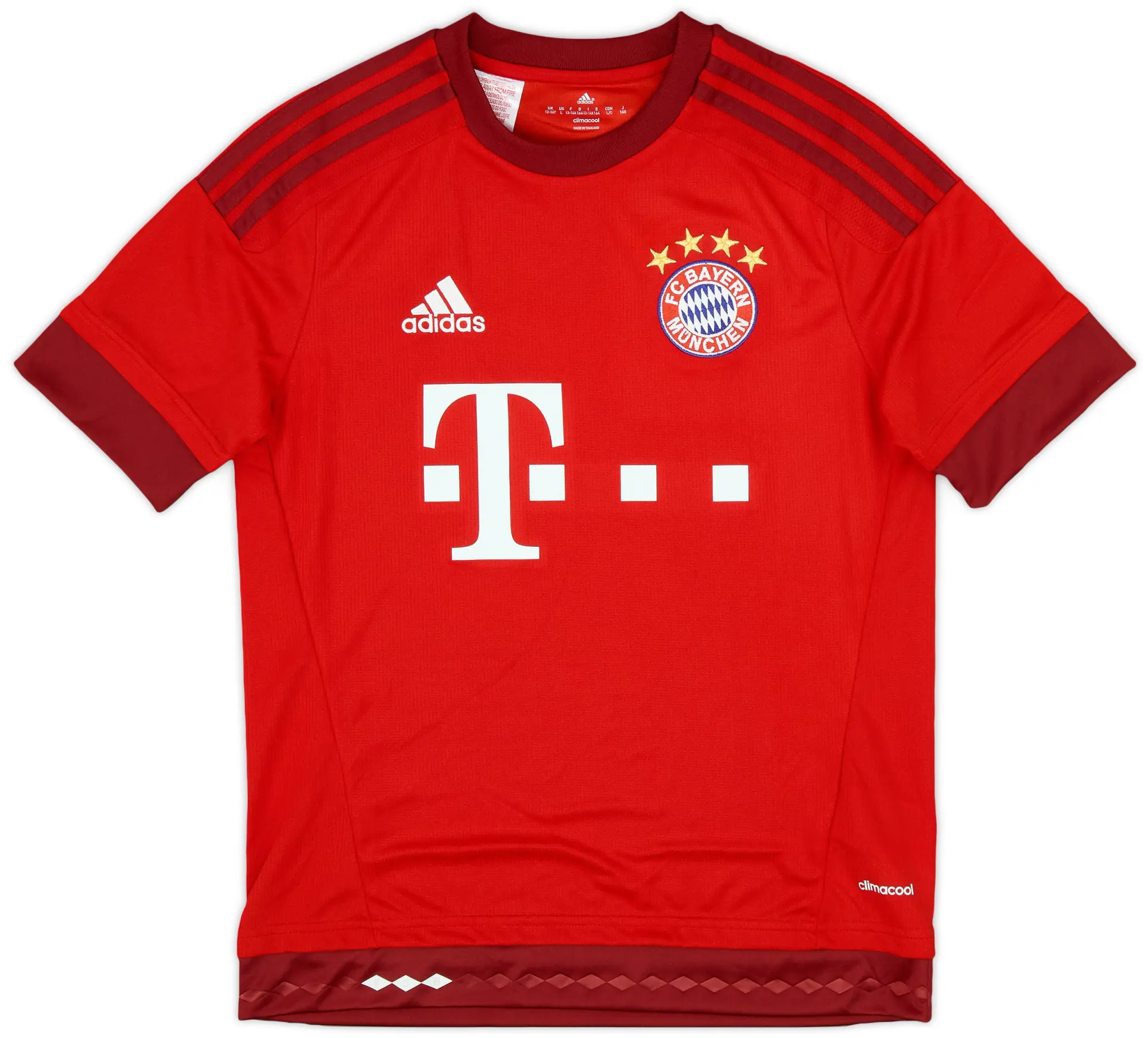 adidas 2015-16 Bayern Munich Home Shirt - 9/10 - (L.Boys)
