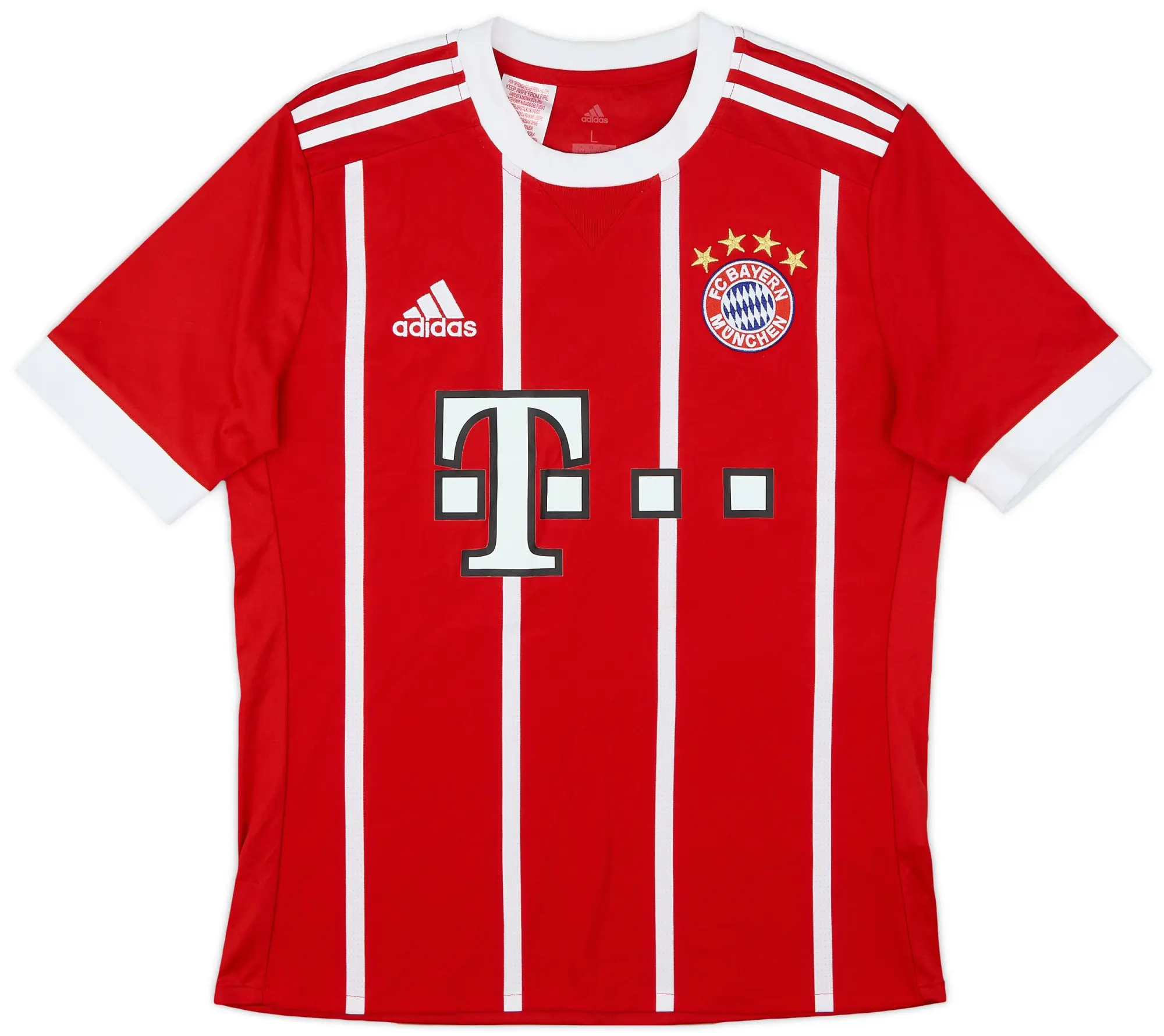 adidas 2017-18 Bayern Munich Home Shirt - 6/10 - (L.Boys)
