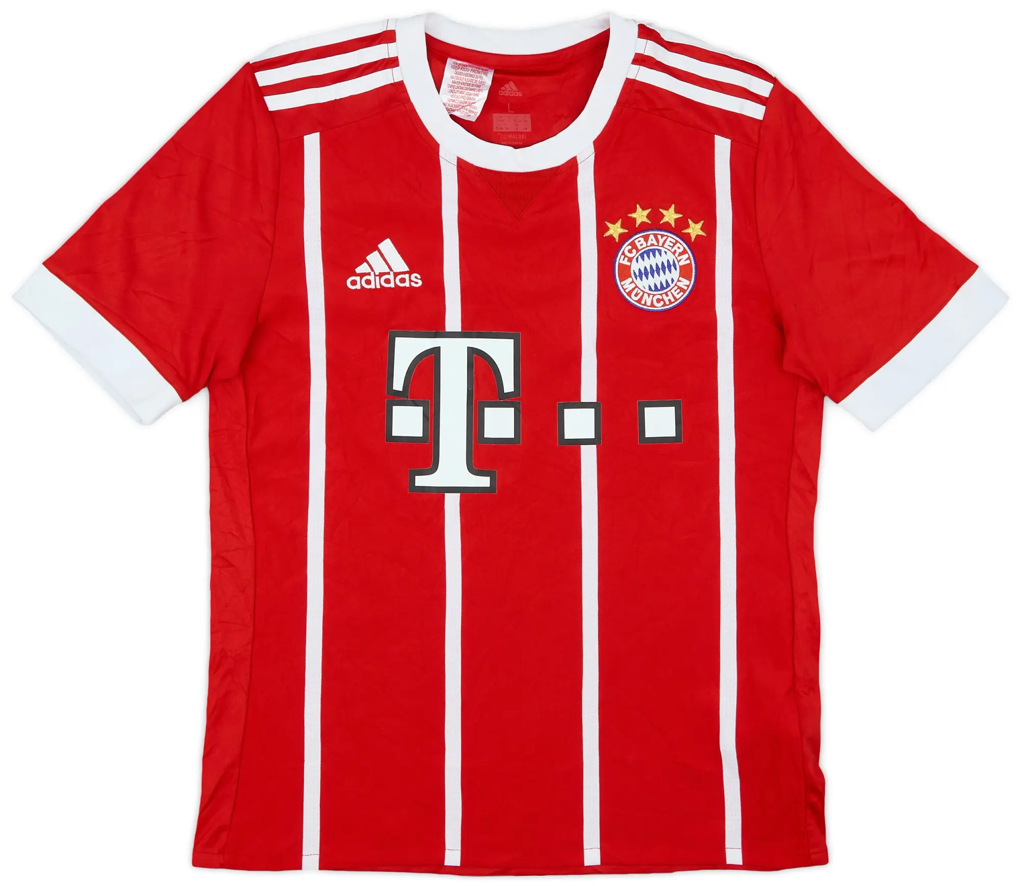 adidas 2017-18 Bayern Munich Home Shirt - 9/10 - (L.Boys)