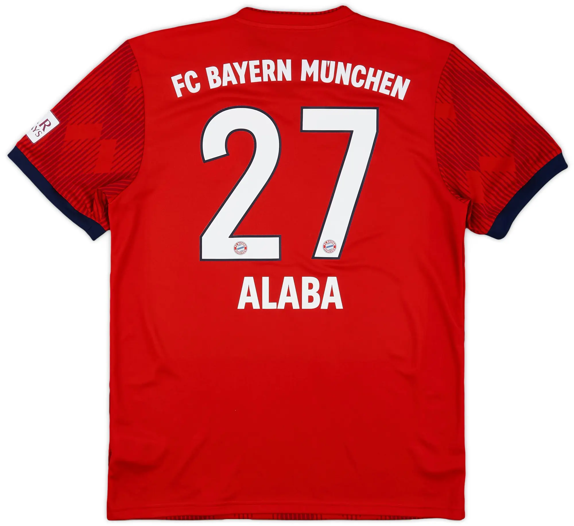 adidas 2018-19 Bayern Munich Home Shirt Alaba #27 - 9/10 - (M)