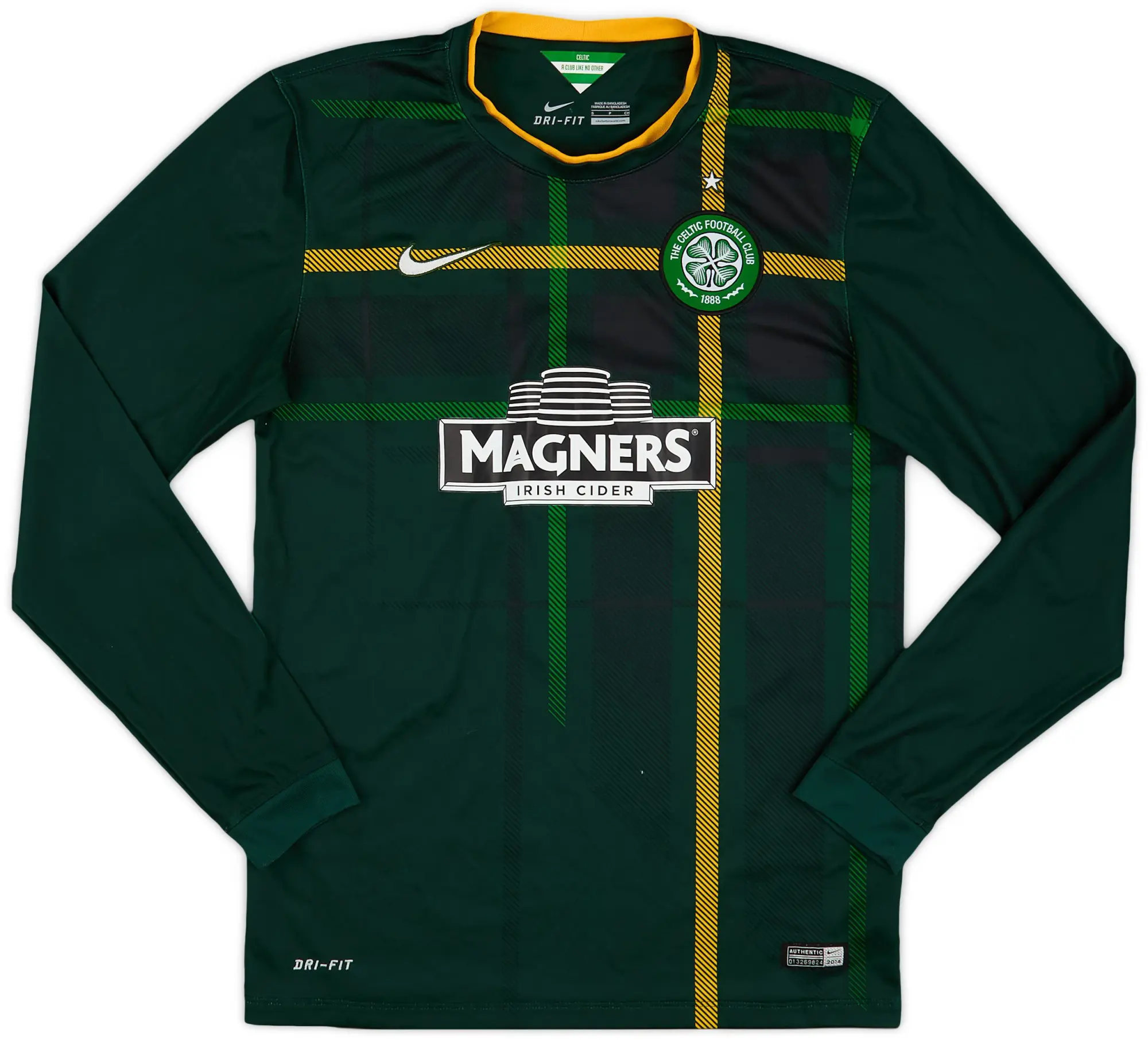 Nike 2014-15 Celtic Away L/S Shirt - 8/10 - (S)