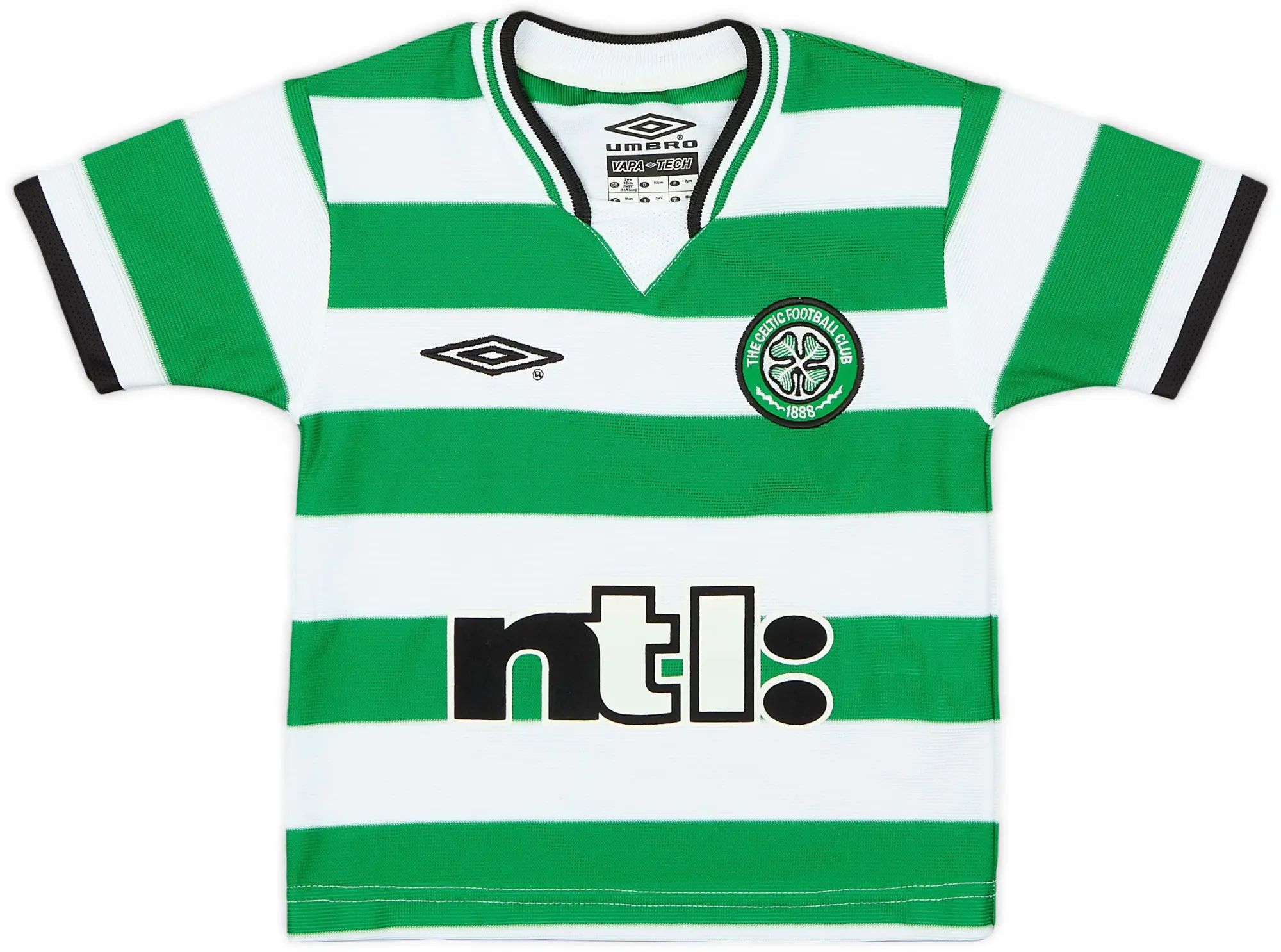 Umbro 2001-03 Celtic Home Shirt - 6/10 - (2 Years)