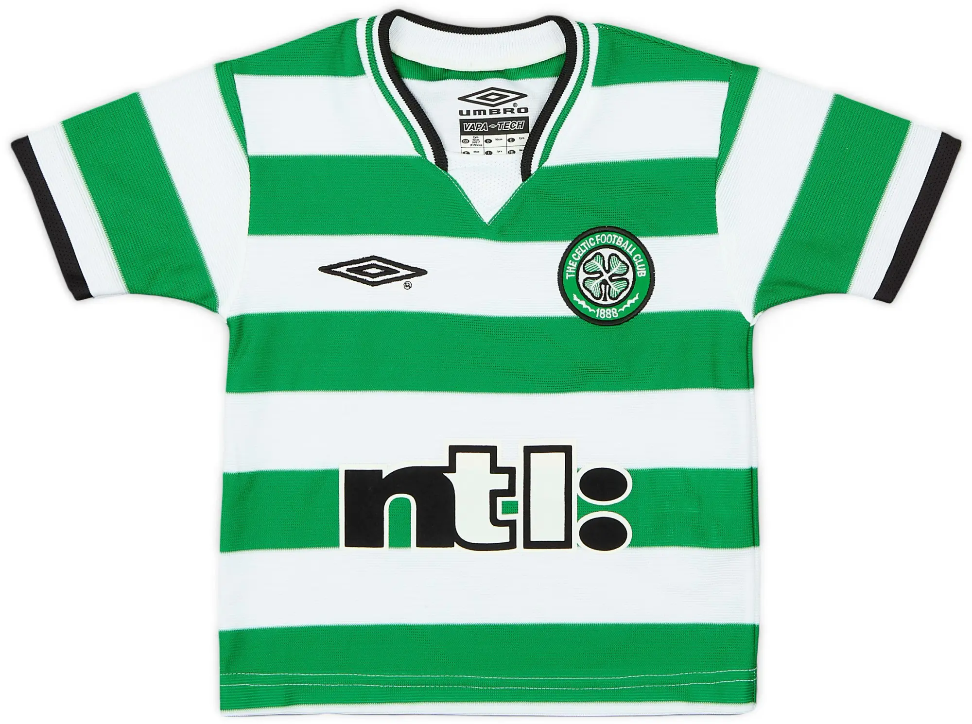 Umbro 2001-03 Celtic Home Shirt - 6/10 - (2 Years)