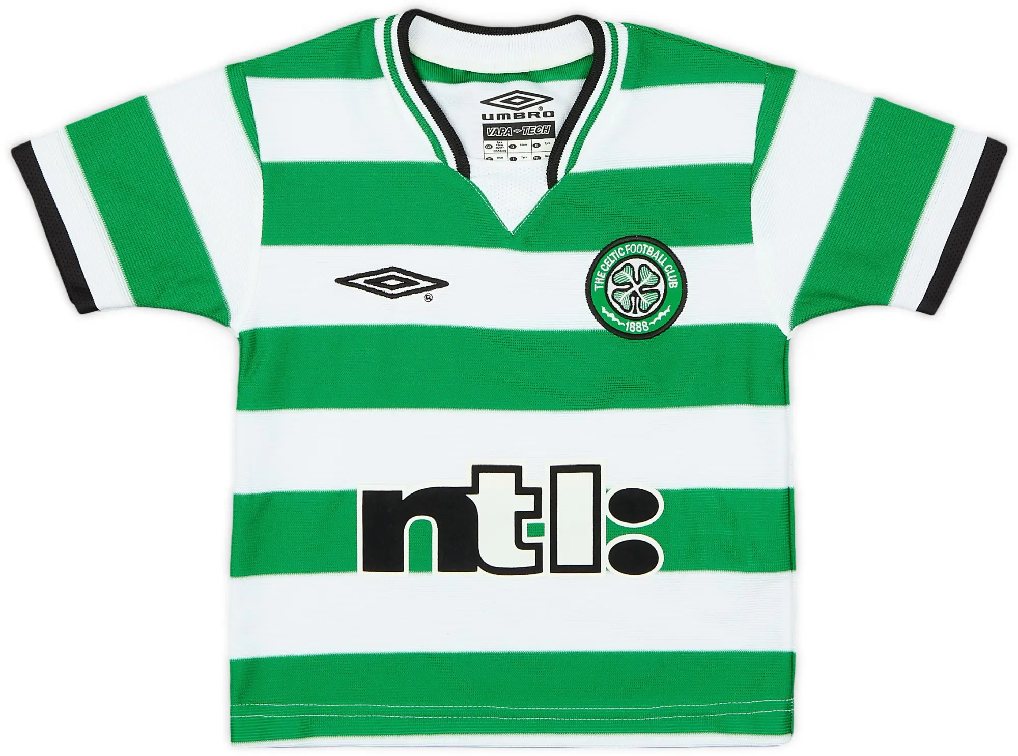 Umbro 2001-03 Celtic Home Shirt - 5/10 - (2 Years)