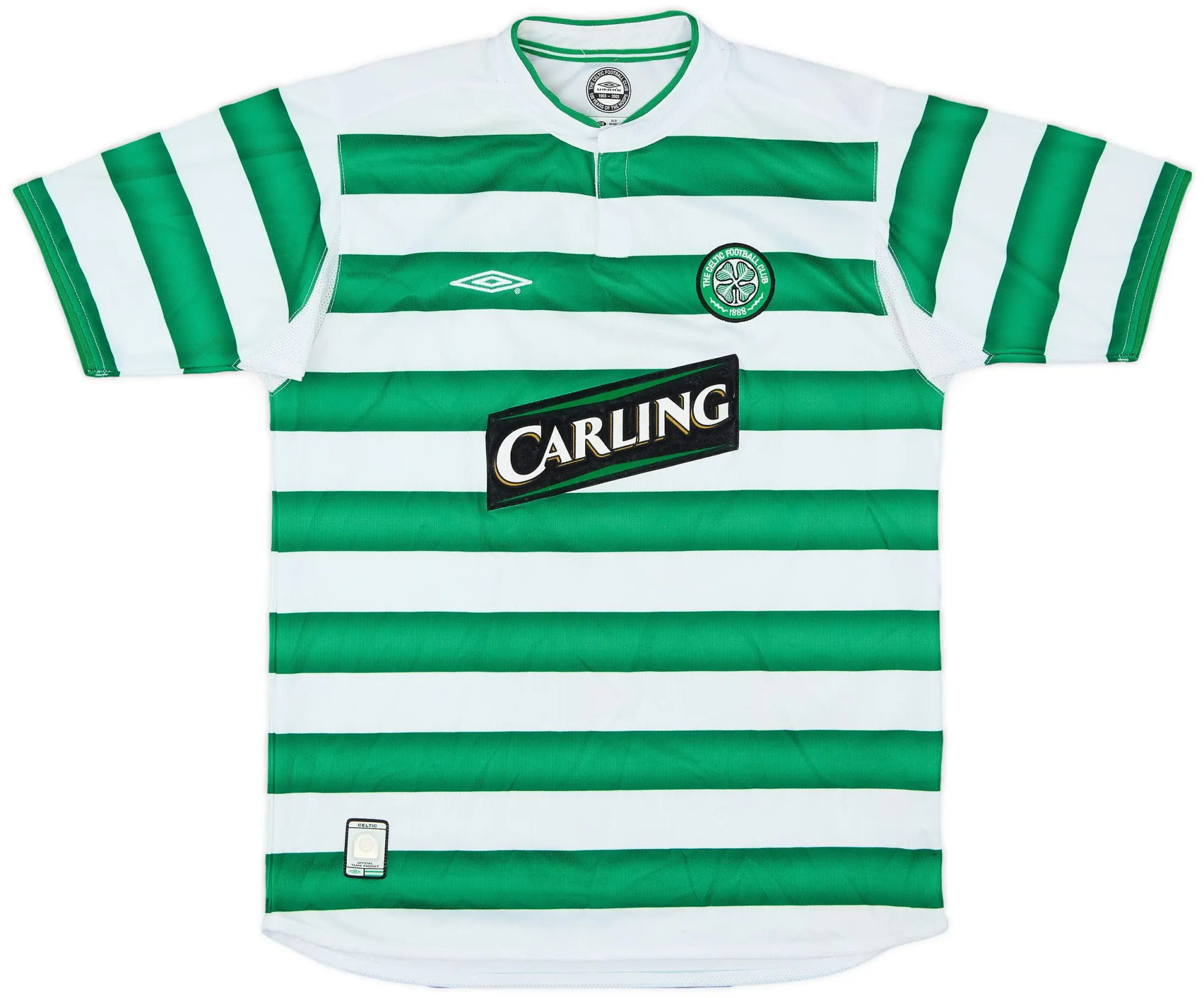 Umbro 2003-04 Celtic Home Shirt - 9/10 - (XL.Boys)